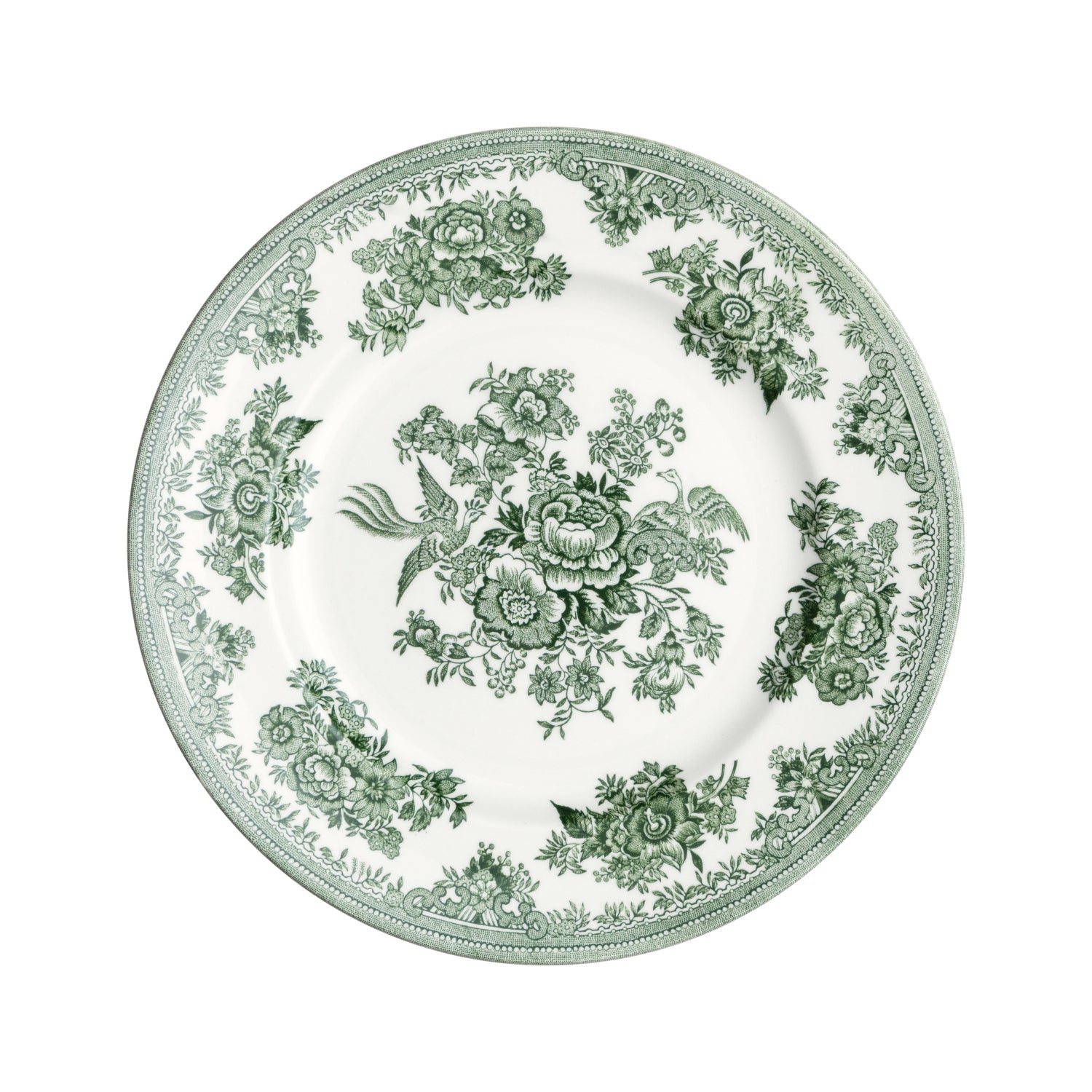 Burleigh Dark Green Asiatic Pheasants Dinnerware Set - Elegant Fine China Plates, Bowls & Cups - Perfect for Formal Dining, Tea Parties & Home Decor