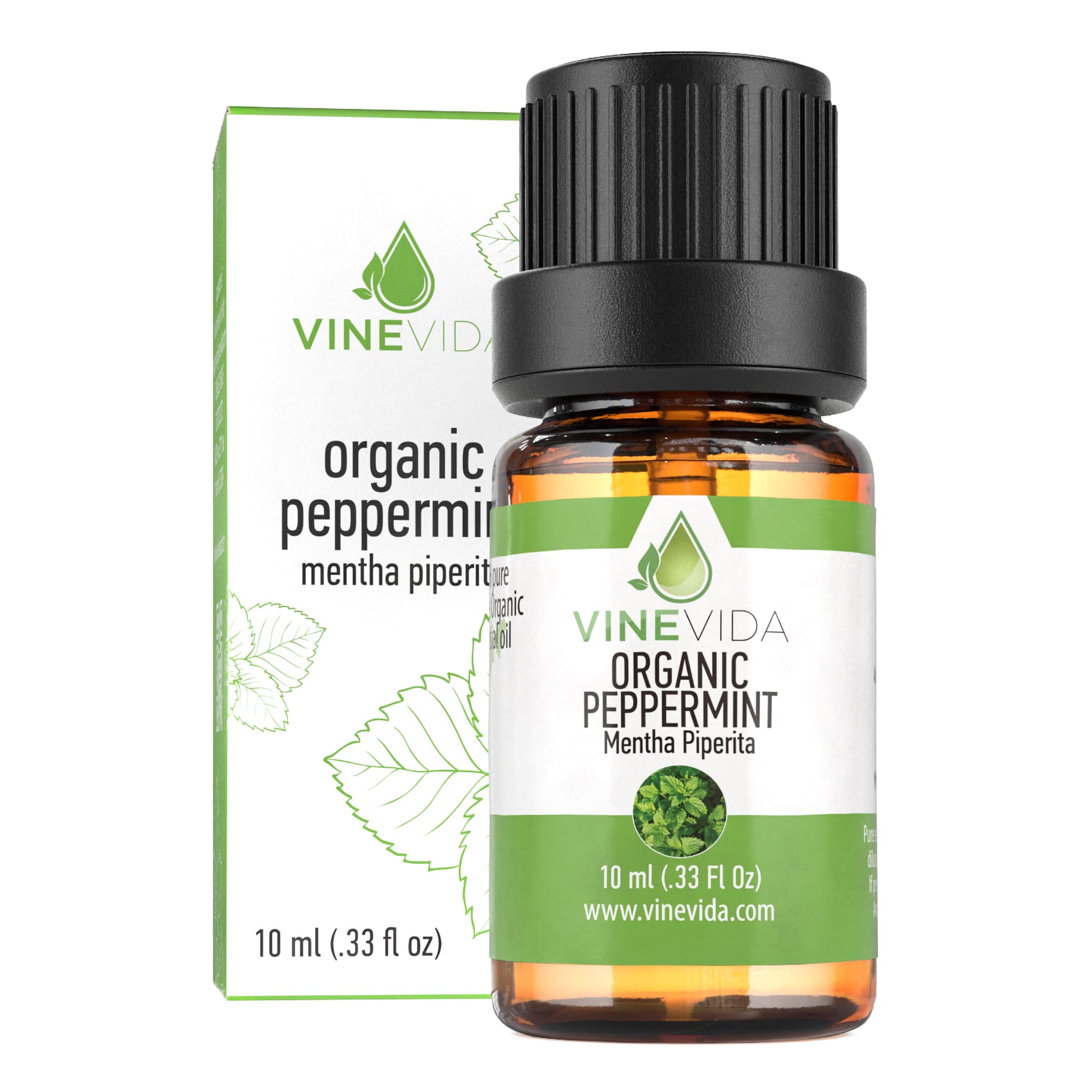10 mL Organic Peppermint Essential Oil (Mentha Piperita) - Prefilled Bottle for Aromatherapy, Relaxation & DIY Skincare