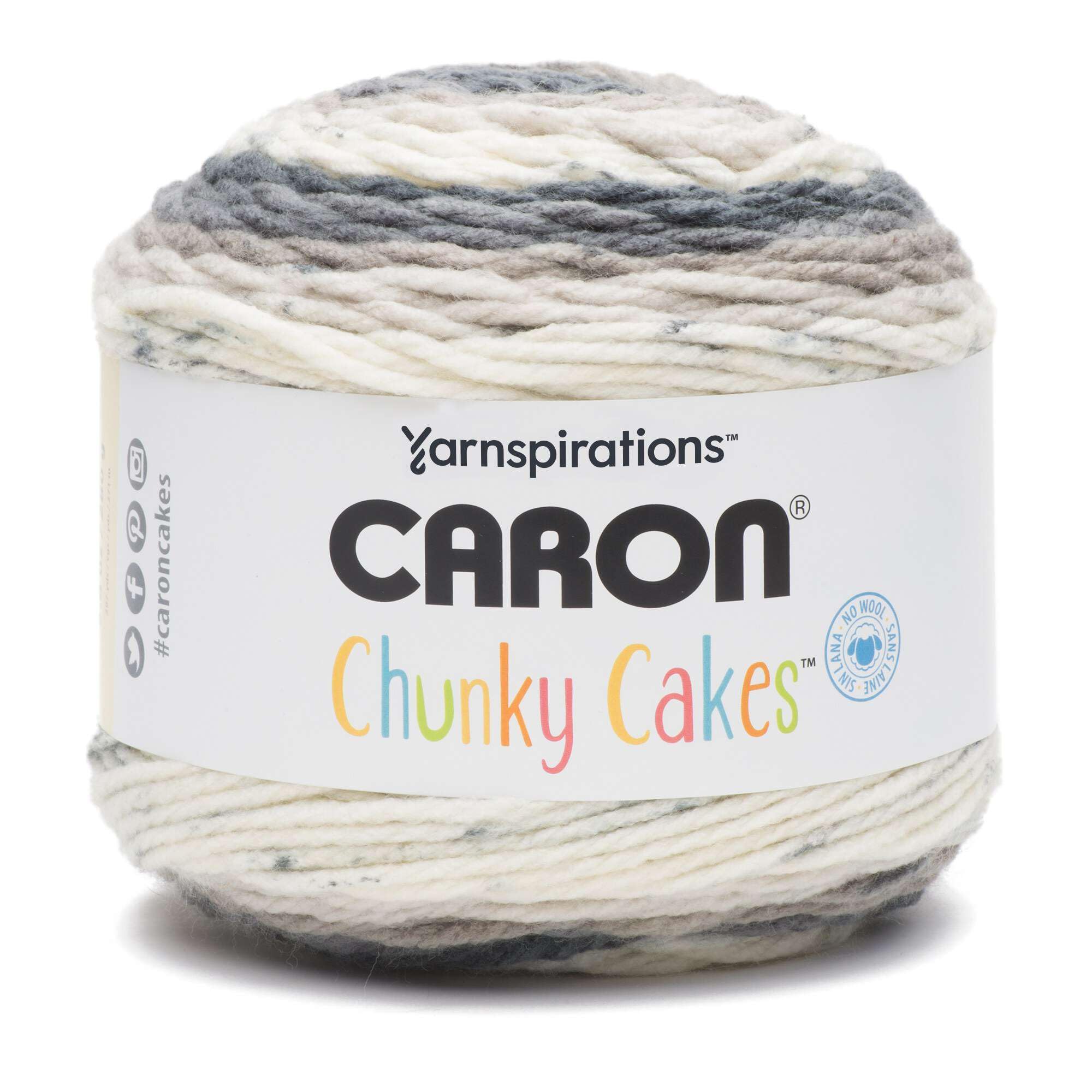Caron Chunky Cakes Self-Striping Yarn - Soft Multicolor Knitting & Crochet Yarn (Rice Pudding Color) - Perfect for Blankets, Scarves & Chunky Winter Crafts