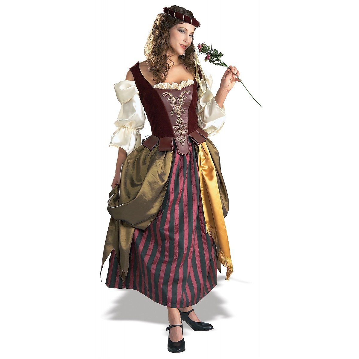 Grand Heritage Renaissance Maiden Adult Costume - Large Size | Historical Medieval Dress for Women | Perfect for Renaissance Faires, Halloween & Cosplay Events