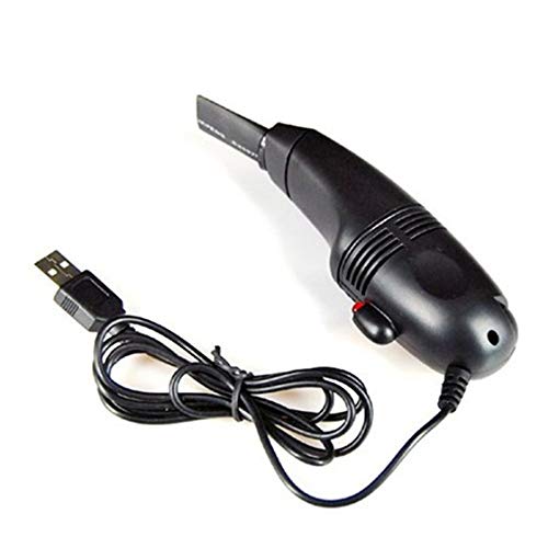 YIZAN USB Vacuum Keyboard Cleaner for Laptop & PC - Portable Dust Removal Tool for Computer Keyboards (Black) - Perfect for Home, Office & Gaming Setup Maintenance
