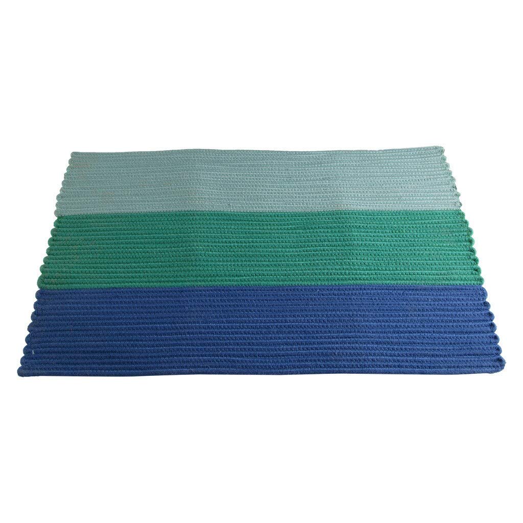 Tag Poly Stripe Mat - Waterproof & Durable Outdoor Rug for Patio, Deck, Poolside - Non-Slip Backing - Easy to Clean - Perfect for Backyard, Garden, and Beach Use