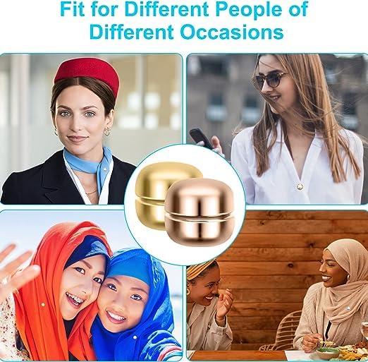 Stylish Magnetic Hijab Pins for Women - Set of 4 for Secure Scarf Wear