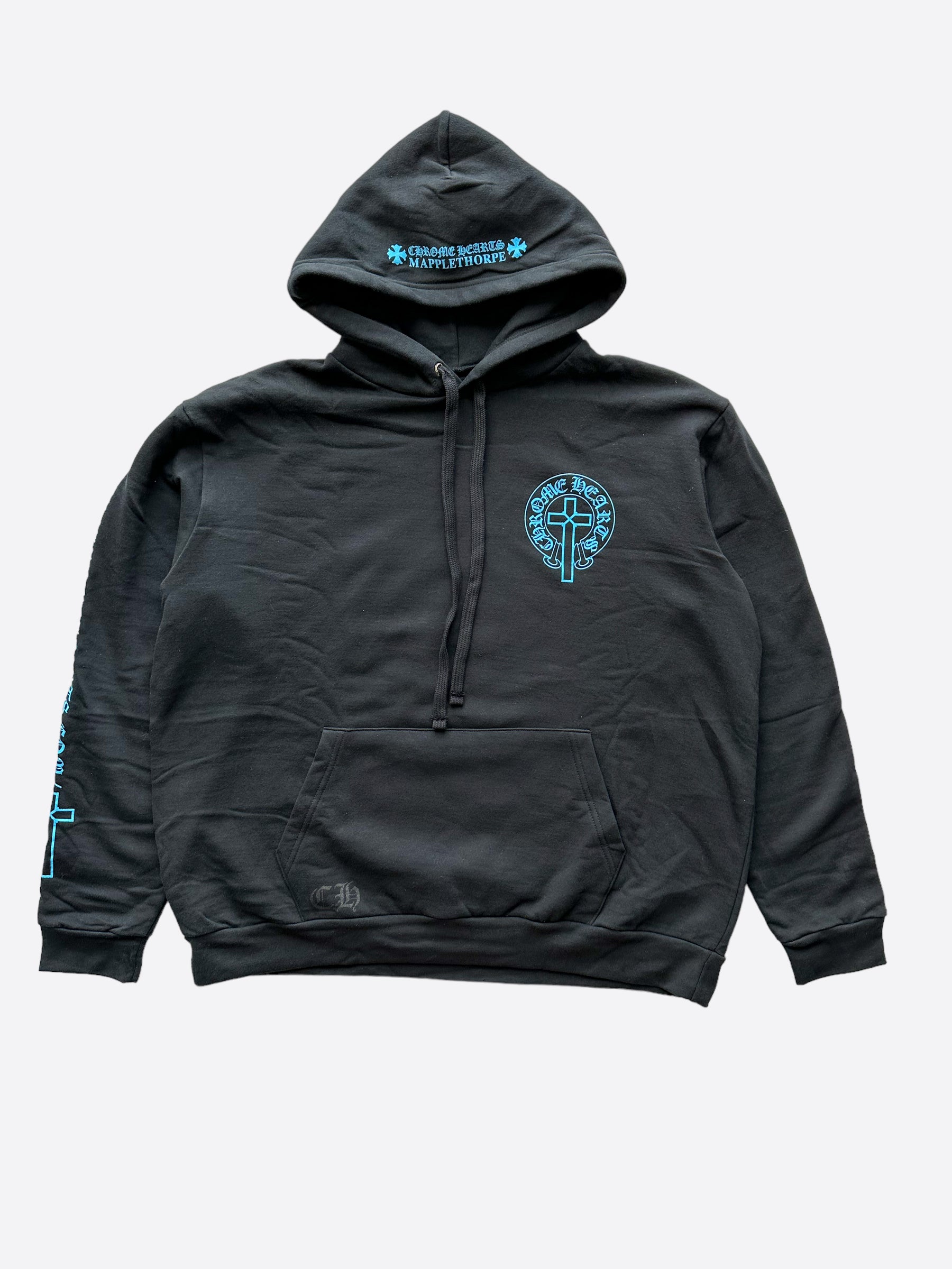 Chrome Hearts Black & Blue Mapplethorpe Hoodie - Stylish Unisex Pullover for Streetwear & Casual Outfits | Perfect for Urban Fashion & Everyday Wear