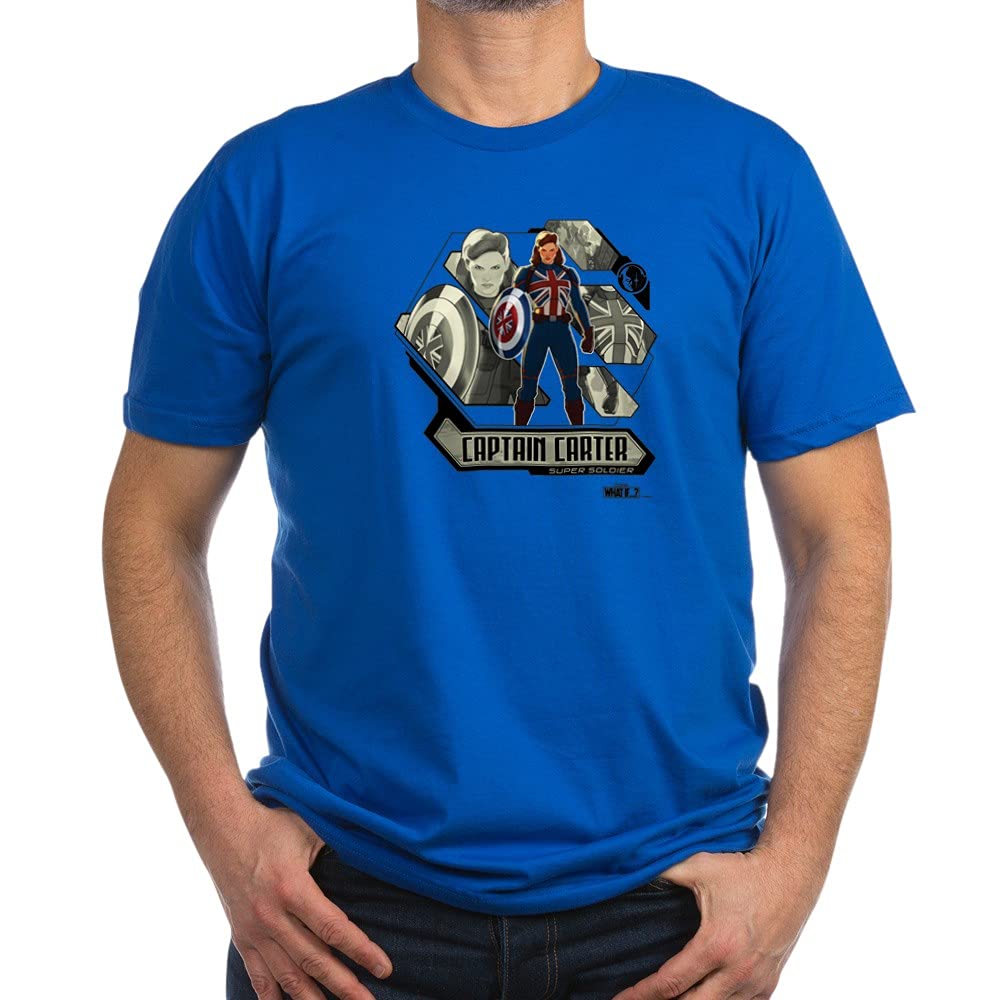 Marvel's What If? Captain America Fitted T-Shirt for Men - Superhero Graphic Tee for Casual Wear, Cosplay & Comic Con