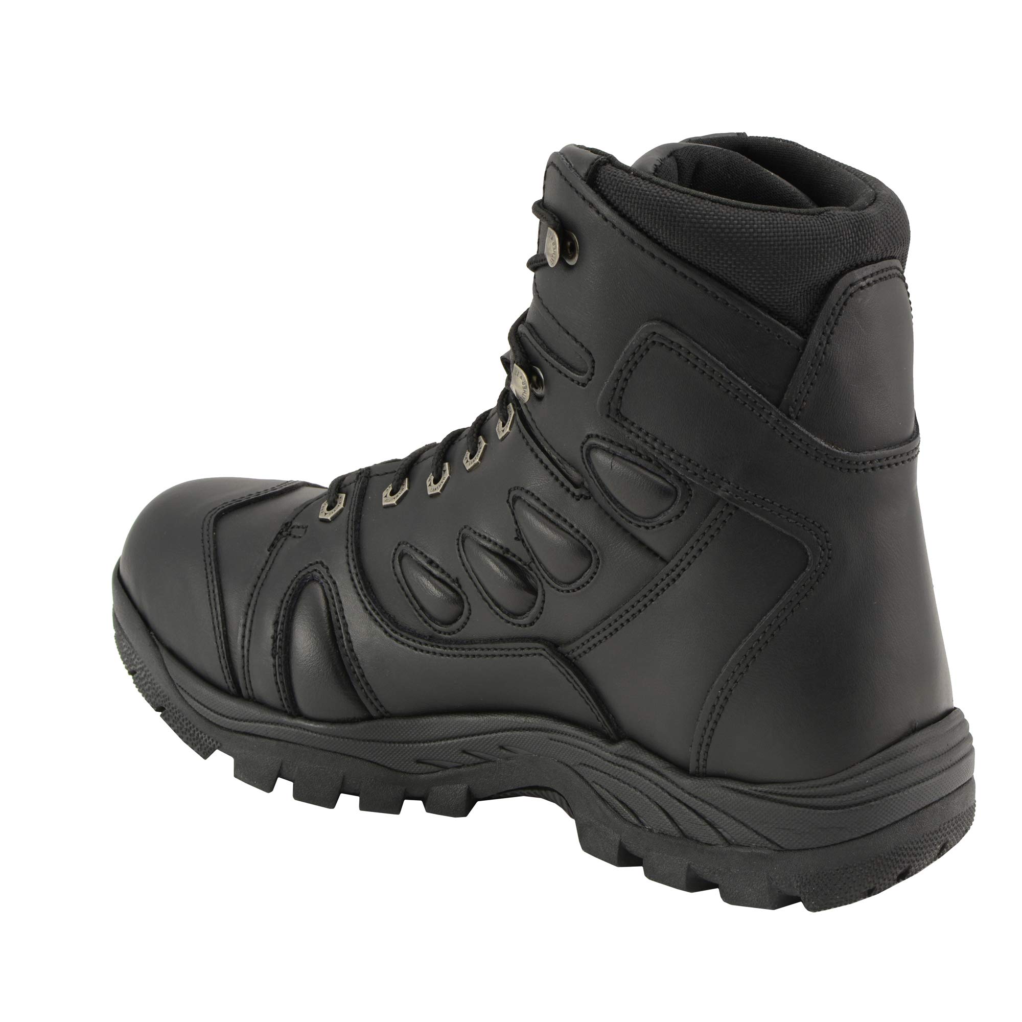 Milwaukee Leather MBM9115 Men's Black Leather 6-Inch SWAT Style Tactical Motorcycle Boots - Size 8.5 - Durable Biker Boots for Riding, Work & Outdoor Adventures