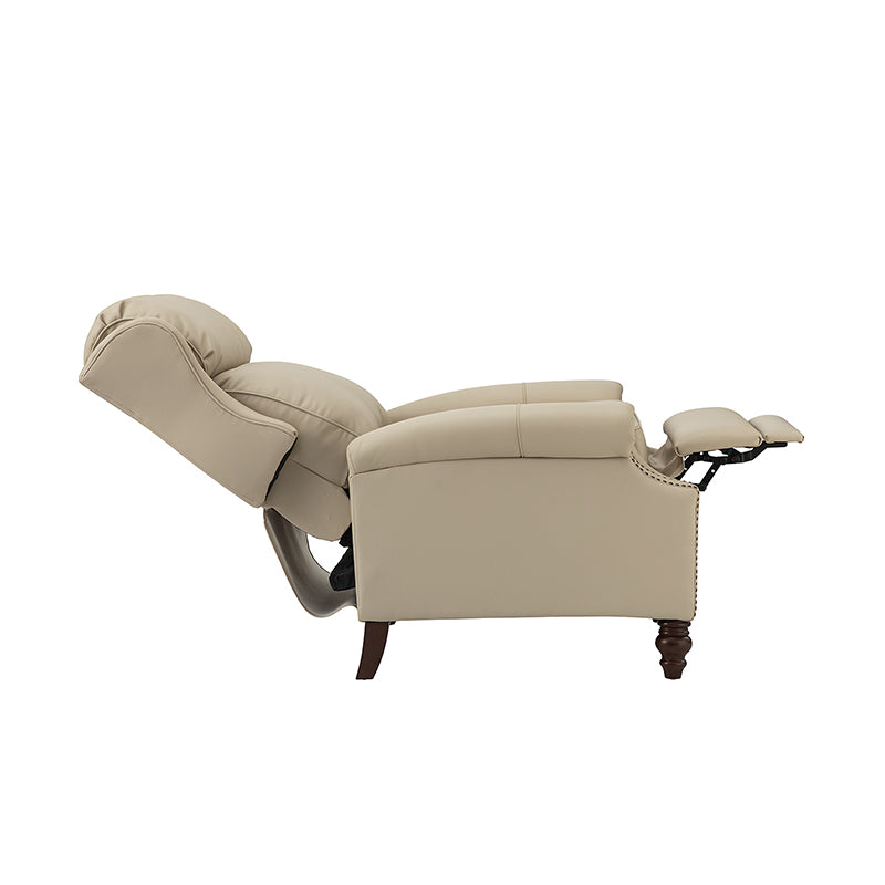 Lucina Genuine Leather Manual Recliner Chair - Handcrafted Premium Leather Living Room Furniture for Relaxation & Comfort - Perfect for Home Theater, Reading Nook, and Office Lounge