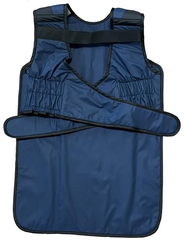 Flex-Back X-Ray Apron - Medium, Blue, Lightweight Lead Protection with Hook & Loop Closure & Thyroid Collar | USA Made | Ideal for Dental Clinics, Radiology & Medical Imaging Professionals