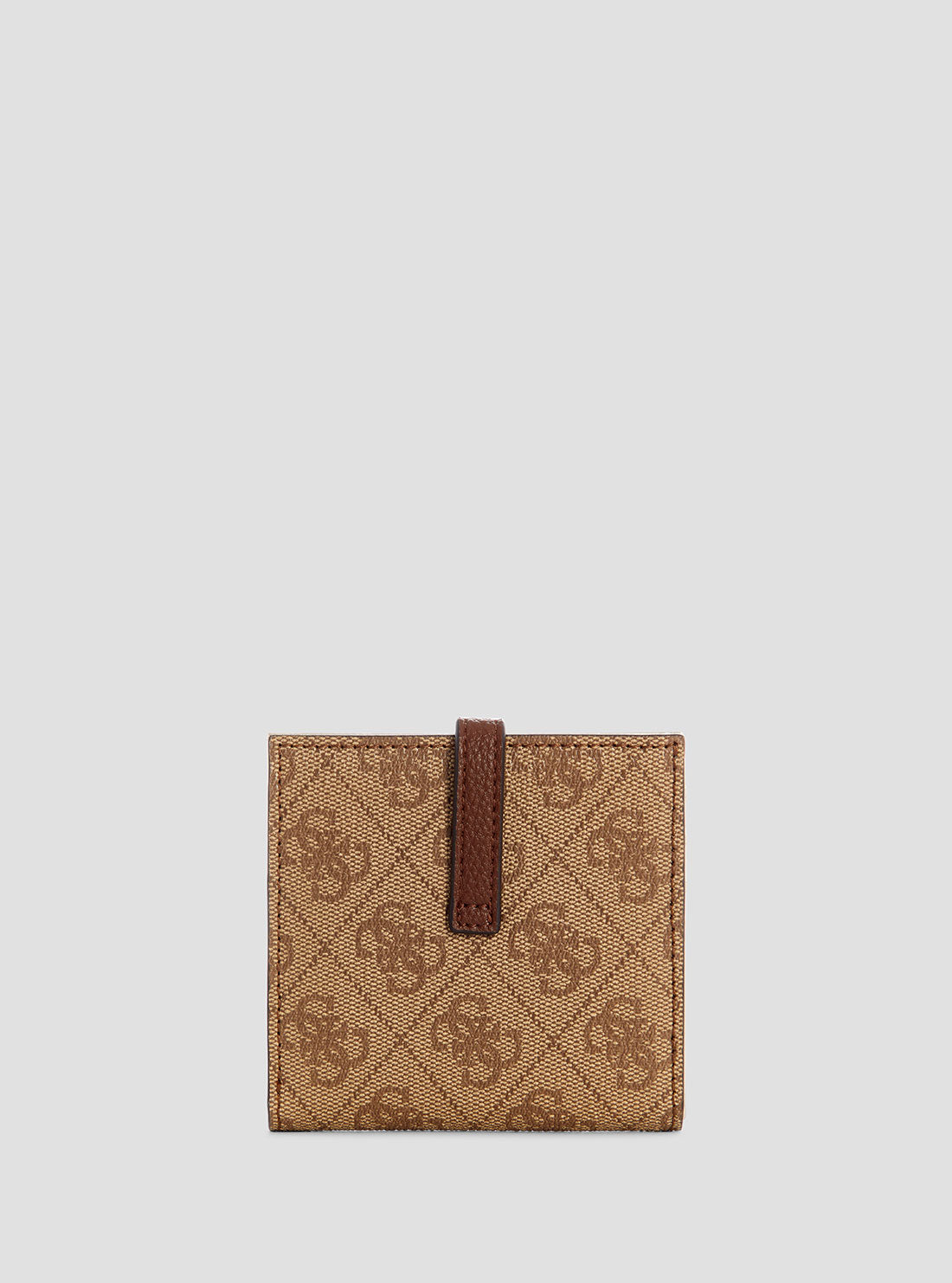 Brown Leather Laurel Logo Tab Card Holder - Slim RFID Blocking Wallet for Men & Women | Perfect for Travel, Business & Everyday Use