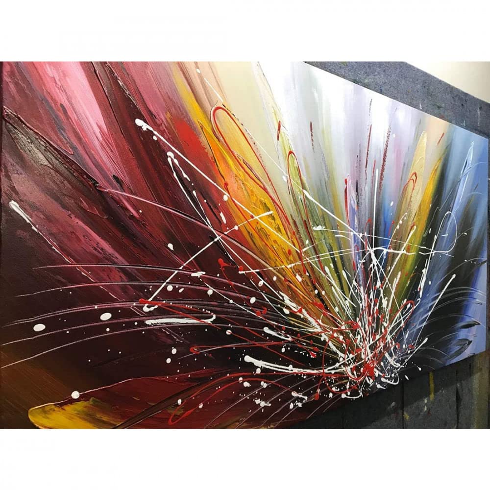 Tiancheng Art 24x48 Inch Hand-Painted Abstract Oil Painting on Canvas - Modern Contemporary Wall Art for Living Room, Bedroom & Office Decor - Ready to Hang Home Decoration - Perfect for Gifts & Interior Design