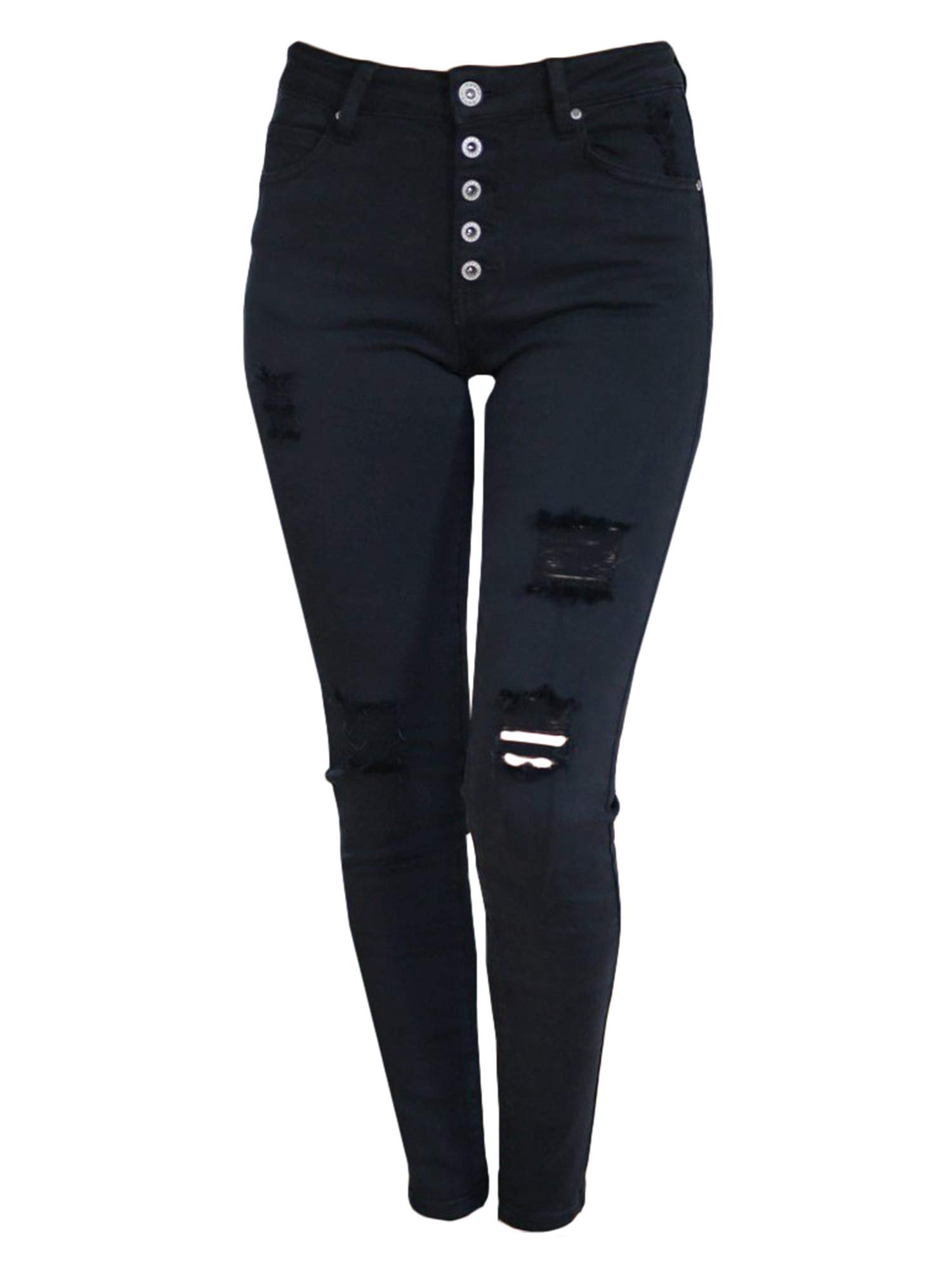 Andongnywell Women's High Waisted Boyfriend Jeans - Ripped Distressed Denim Pants with Pockets | Casual Comfort Fit for Teen Girls | Perfect for Streetwear, Dating & Everyday Fashion