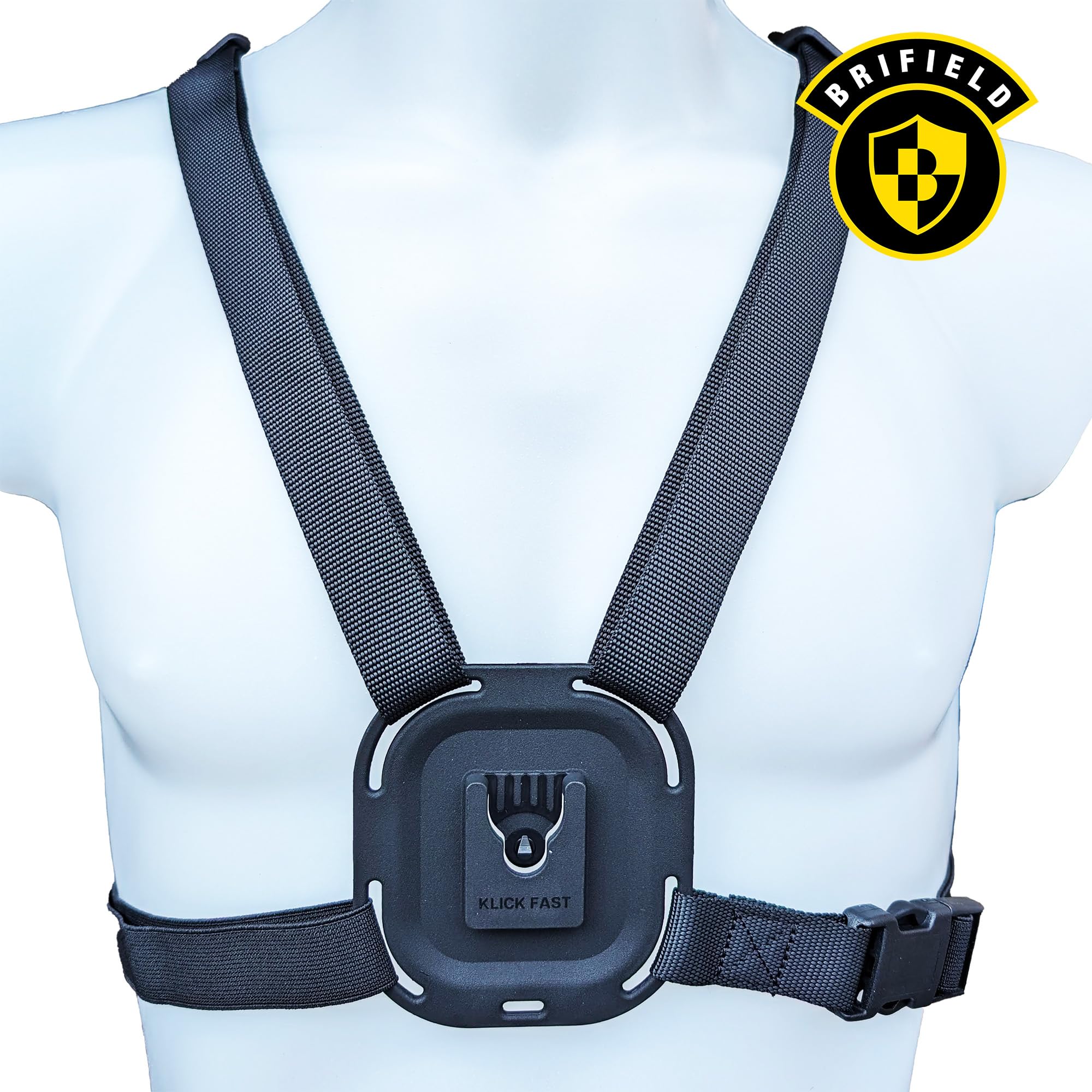 Brifield® BR1 NEO 128GB Ultra HD Wearable Body Camera - Professional Security Bodycam for Doorman, Bouncer & SIA Personnel - Neon Yellow Bodyworn Camera with Fast Click Accessories - Ideal for Personal Protection, Law Enforcement & Event Security