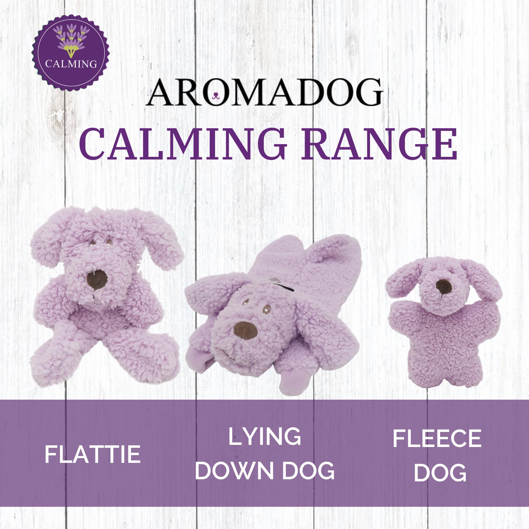 Natural Rosewood Calming Fleece Dog Chew Toy with Lavender Essential Oil - Soothing Anxiety Relief for Dogs, Perfect for Chewing, Cuddling & Stress Relief at Home or Travel