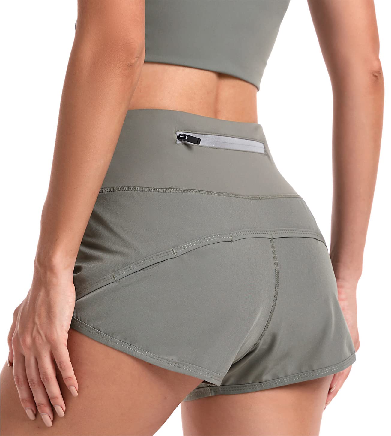Sunzel Women's High Waisted Running Shorts - 2.5