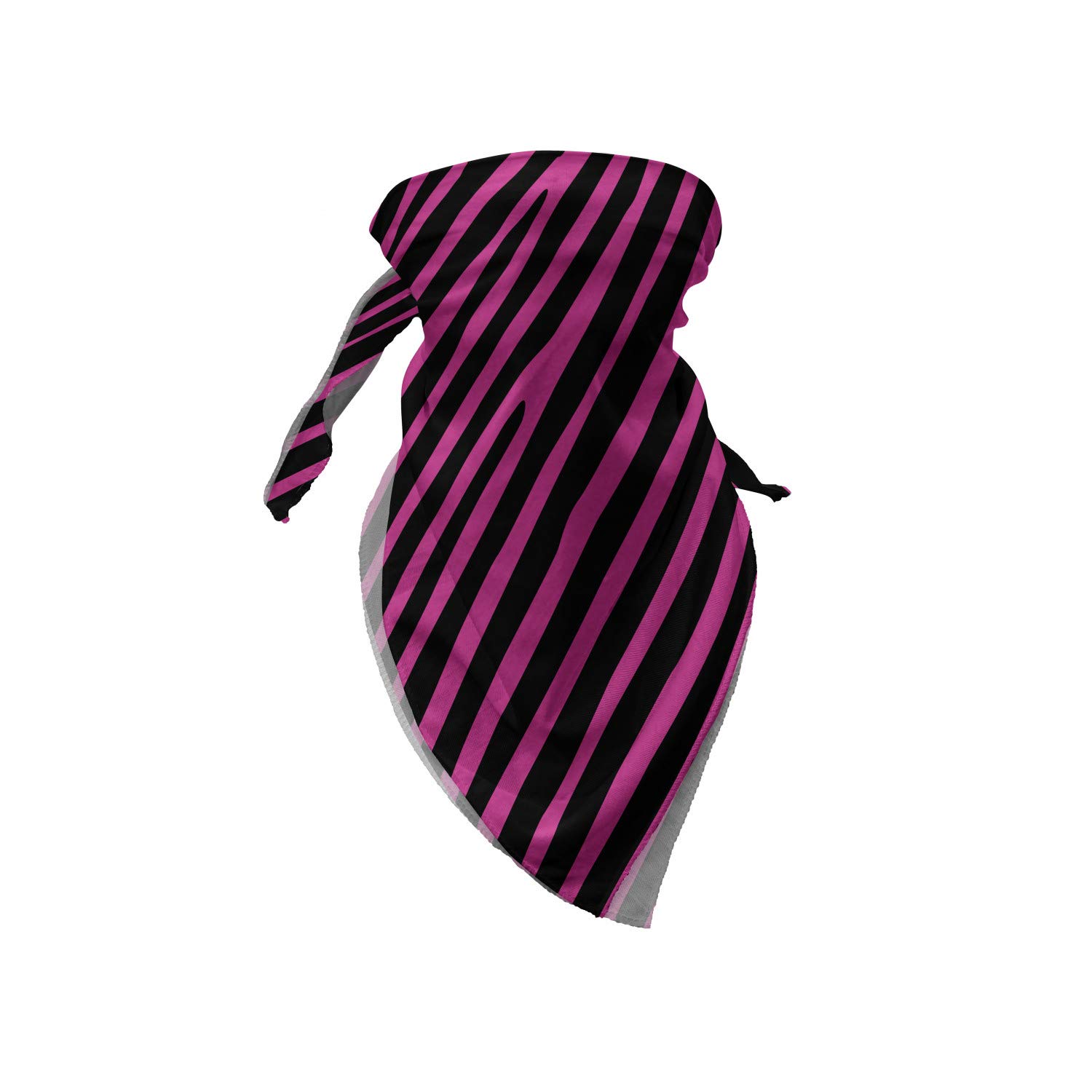 Lunarable Unisex Bandana - Zebra Print Wild Animal Design in Vivid Fuchsia & Black | Fashion Accessory for Outdoor Activities, Music Festivals & Casual Wear
