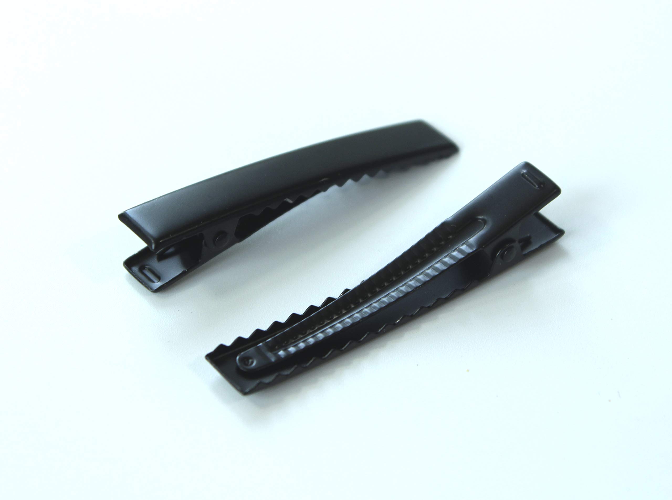 50pcs 60MM Black Flat Alligator Hair Clips for DIY, Crafting, and Hair Styling - Perfect for Salon, Home Use, and Hair Accessories Making