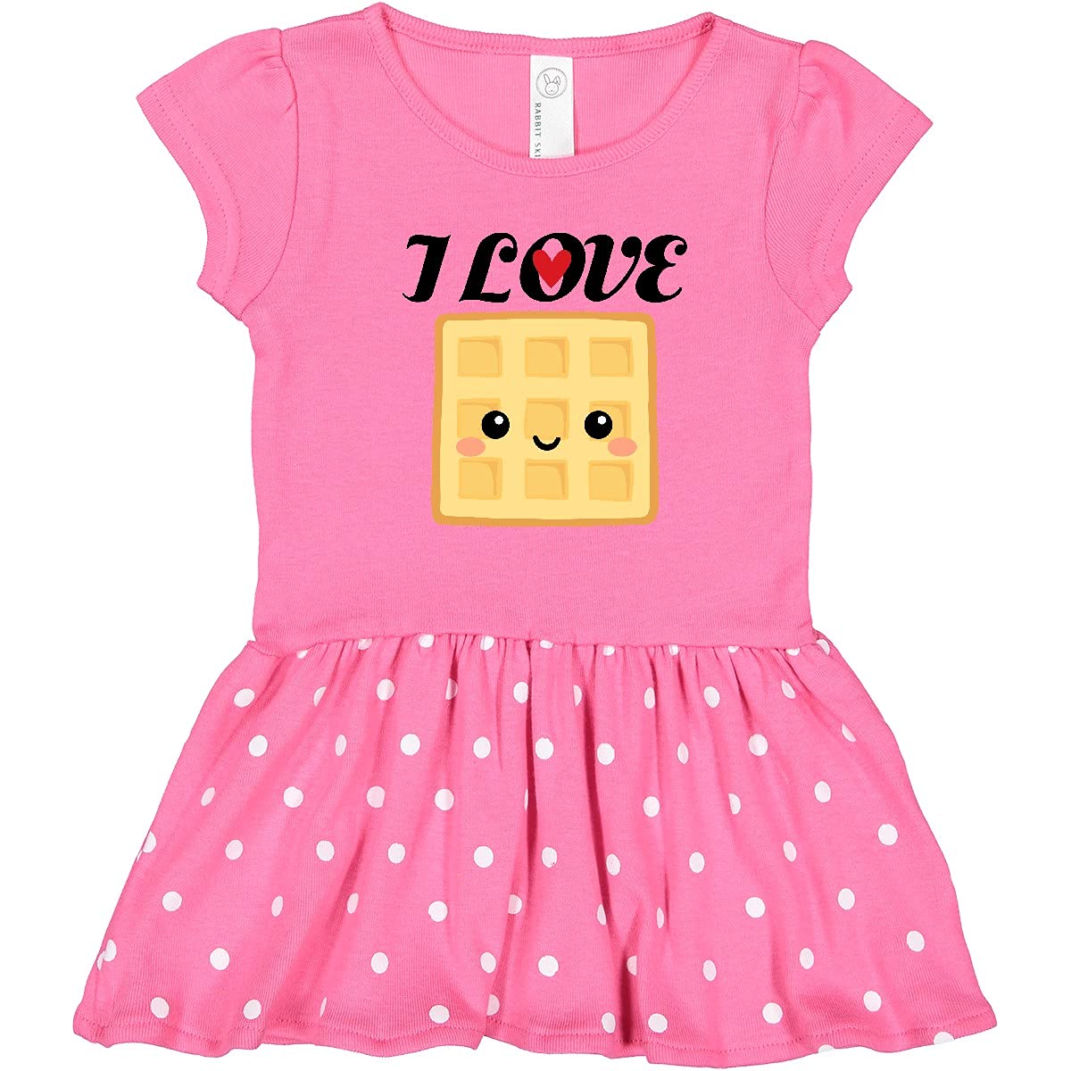 Inktastic Waffle Lover I Love Waffles Toddler Dress - Cute & Comfortable Kids Outfit for Breakfast, Brunch & Family Gatherings