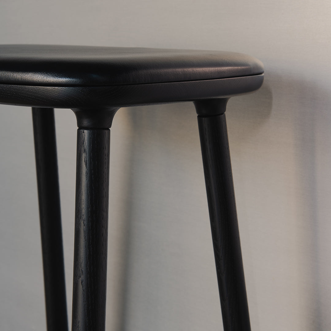 Modern Scandinavian Copenhagen Stool - Mid-Century Inspired Furniture for Living Room, Dining Room & Home Office - Compact & Stylish Seating Solution