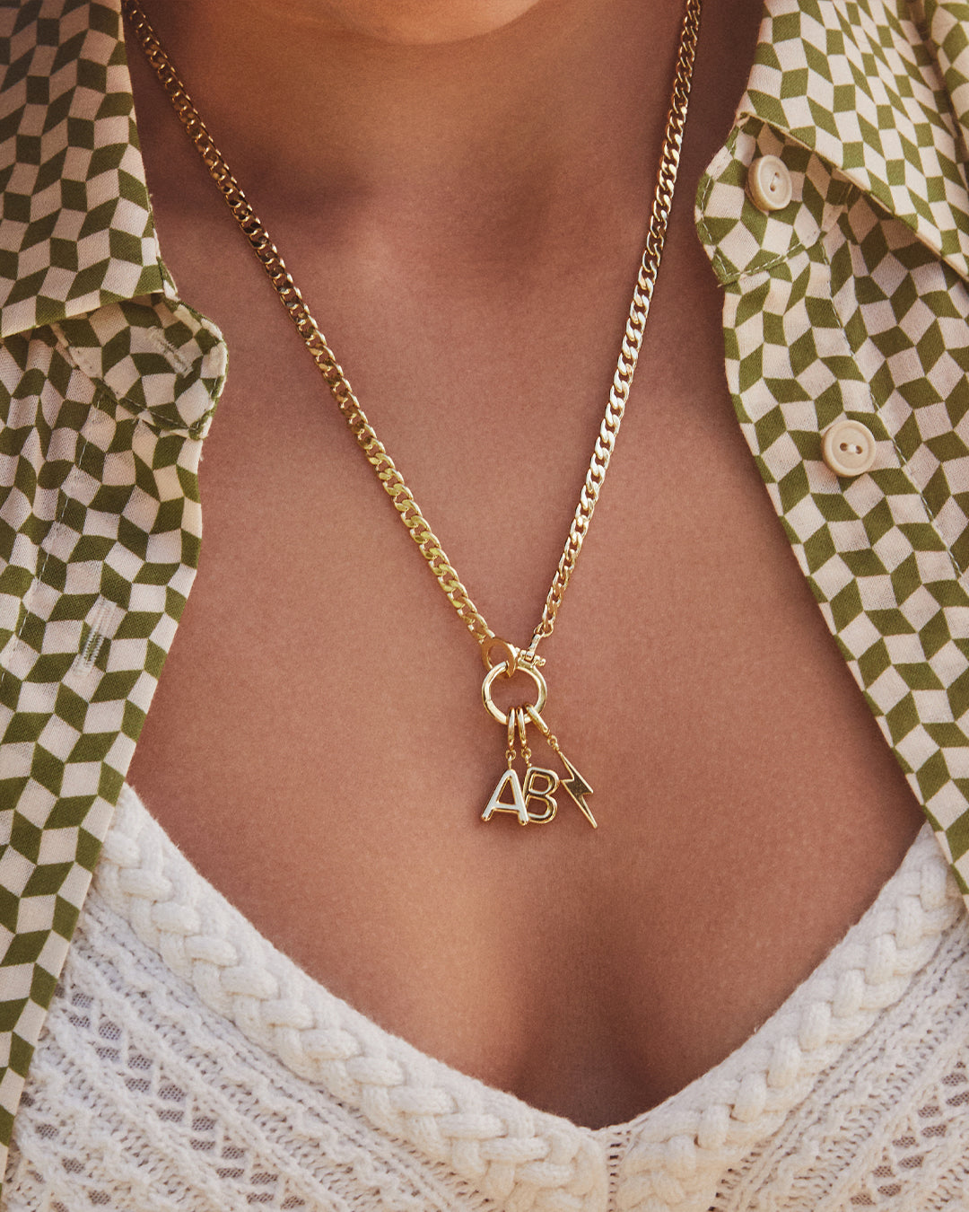 Lightning Parker Charm Necklace - Elegant Jewelry for Women, Perfect for Parties, Weddings & Everyday Wear