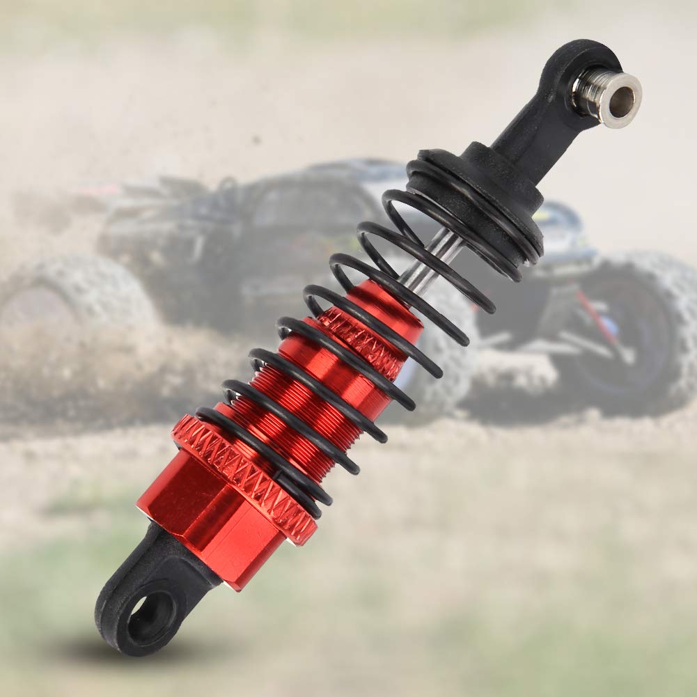 1 Pair 65mm Red Metal Shock Absorber Damper for 1:18 RC Model Car - High Performance RC Car Spare Parts & Accessories - Perfect for Off-Road Racing and DIY RC Car Upgrades