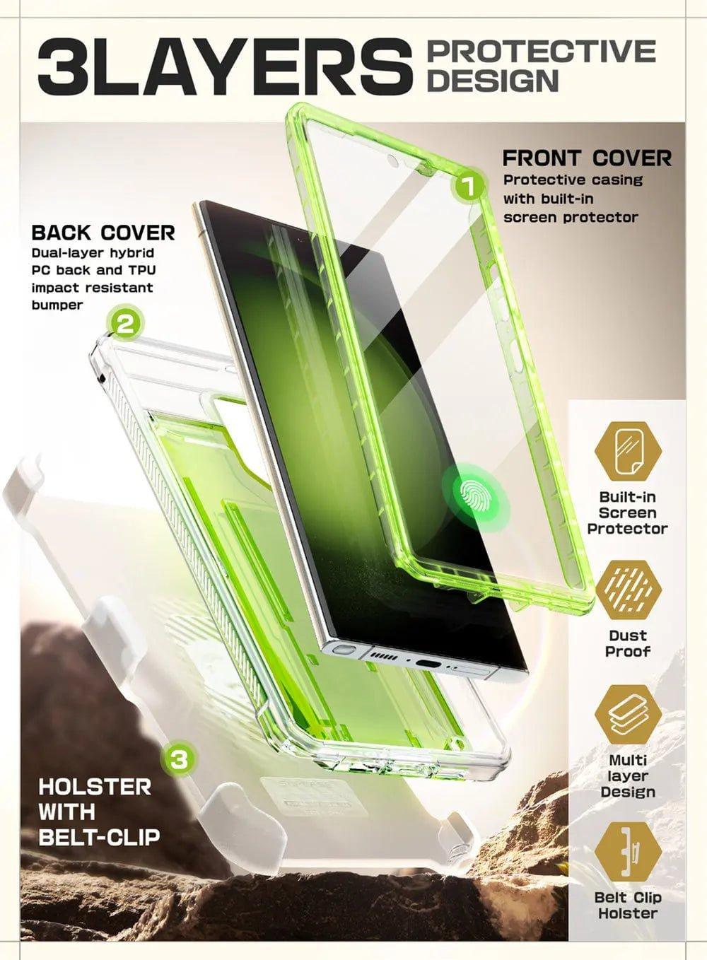 Samsung Galaxy S24 Ultra Case - Supcase UB Pro Full Body Dual Layer Protective Cover with Kickstand | Shockproof & Drop Protection for Everyday Use & Outdoor Activities