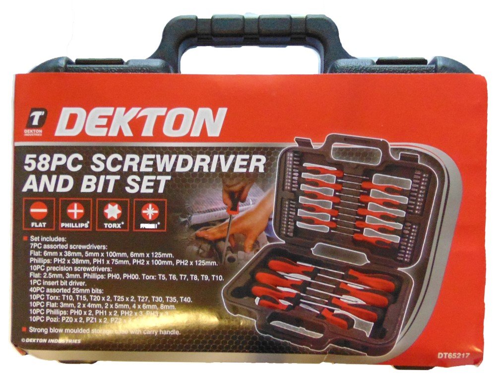 58-Piece Screwdriver and Bit Set with Heavy-Duty Blow Molded Storage Case - Includes 7 Screwdrivers, 10 Precision Screwdrivers, 1 Insert Bit Driver & 40 Assorted Bits | Perfect for Home Repair, DIY Projects, Electronics, and Automotive Maintenance