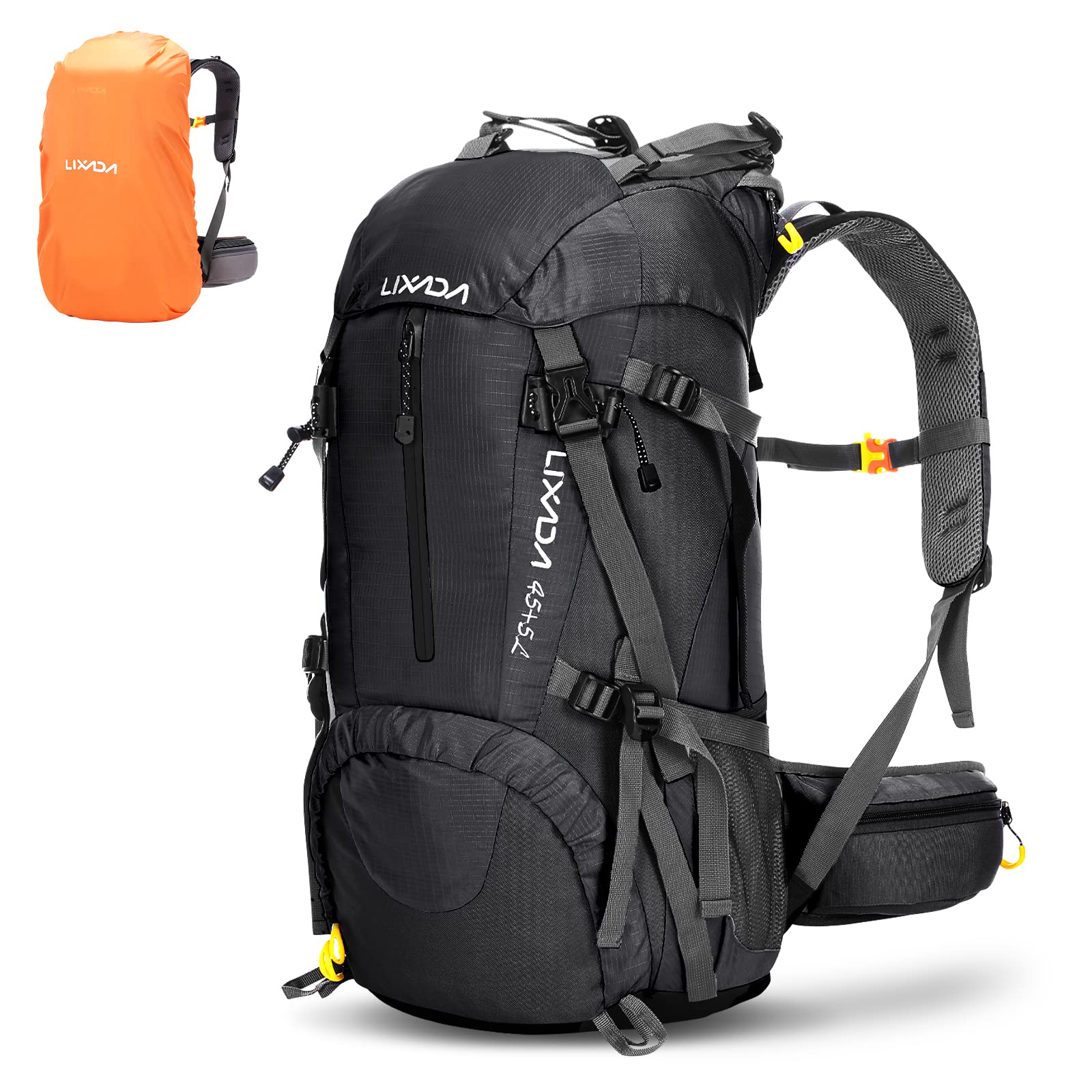 Lixada 50L Waterproof Hiking Backpack - Lightweight Trekking Backpack for Camping, Travel & Outdoor Adventures with Rain Cover - Perfect for Day Hikes, Backpacking & Mountain Climbing