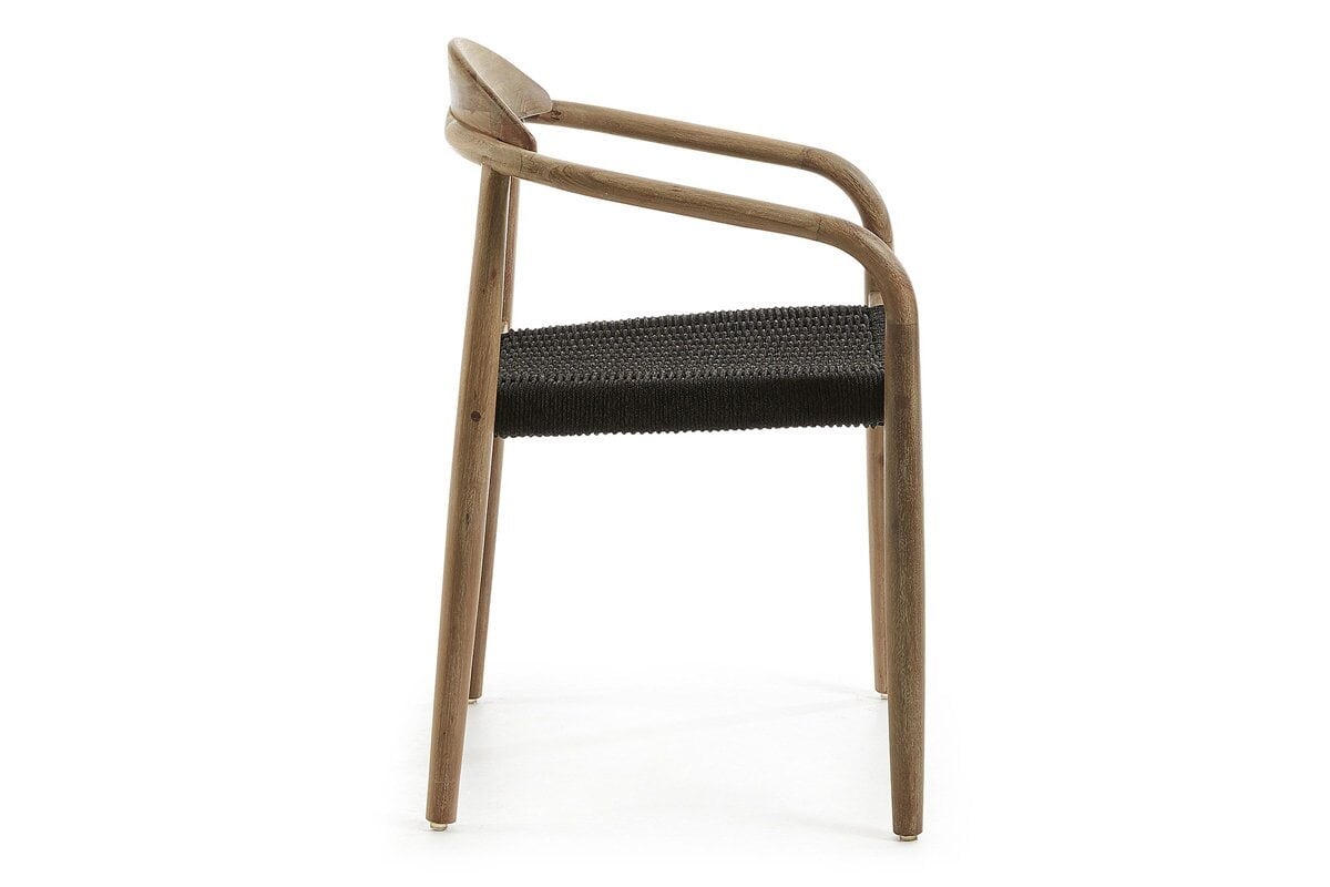 Como Glynis Casual Dining Wooden Rope Chair - Modern Farmhouse Style Accent Chair for Living Room, Bedroom, or Patio - Perfect for Relaxing and Entertaining Guests