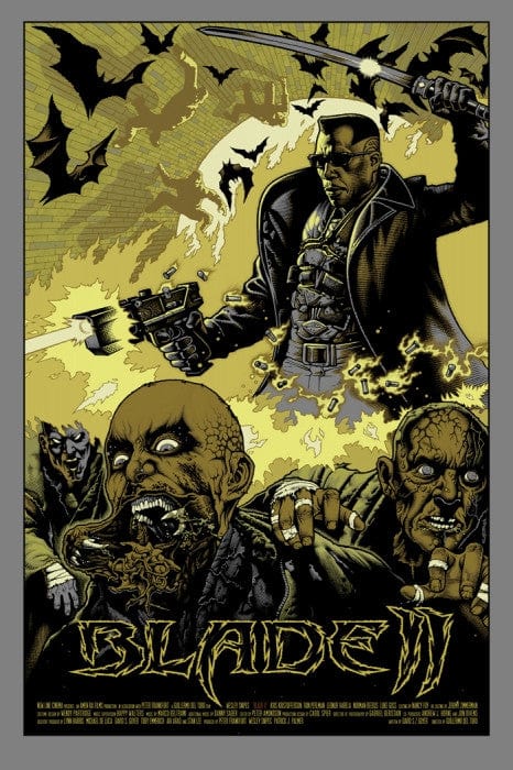 Blade 2 Movie Poster - Mike Sutfin Artwork - High Quality Print for Home Theater, Man Cave & Movie Collector Decor