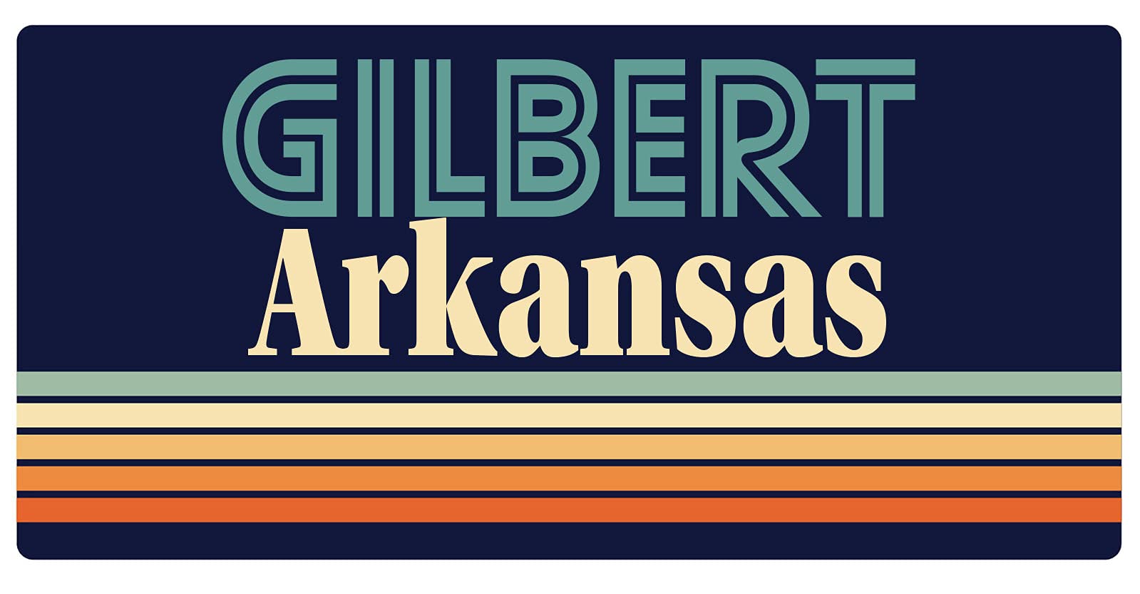 Vintage Gilbert Arkansas Fridge Magnet 5 x 2.5 Inch - Retro Souvenir & Collectible for Refrigerators, Lockers, and Office Decor