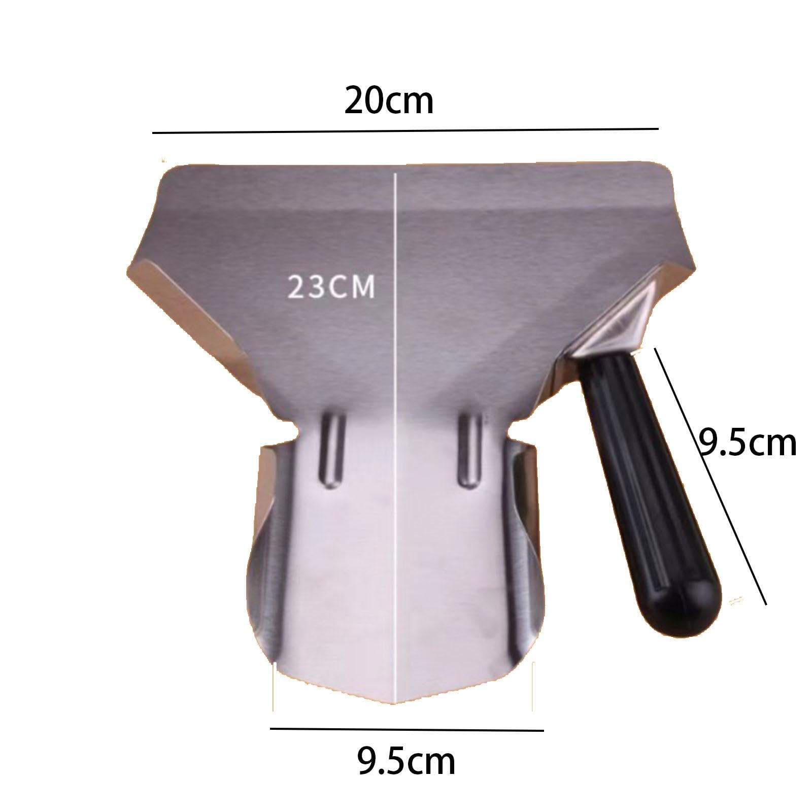 Stainless Steel French Fry Scoop & Popcorn Scooper - Right-Handed Quick Filling Tool for Snacks, Chips, and Fries | Perfect for Movie Nights, Fast Food Restaurants, and Home Kitchen Use