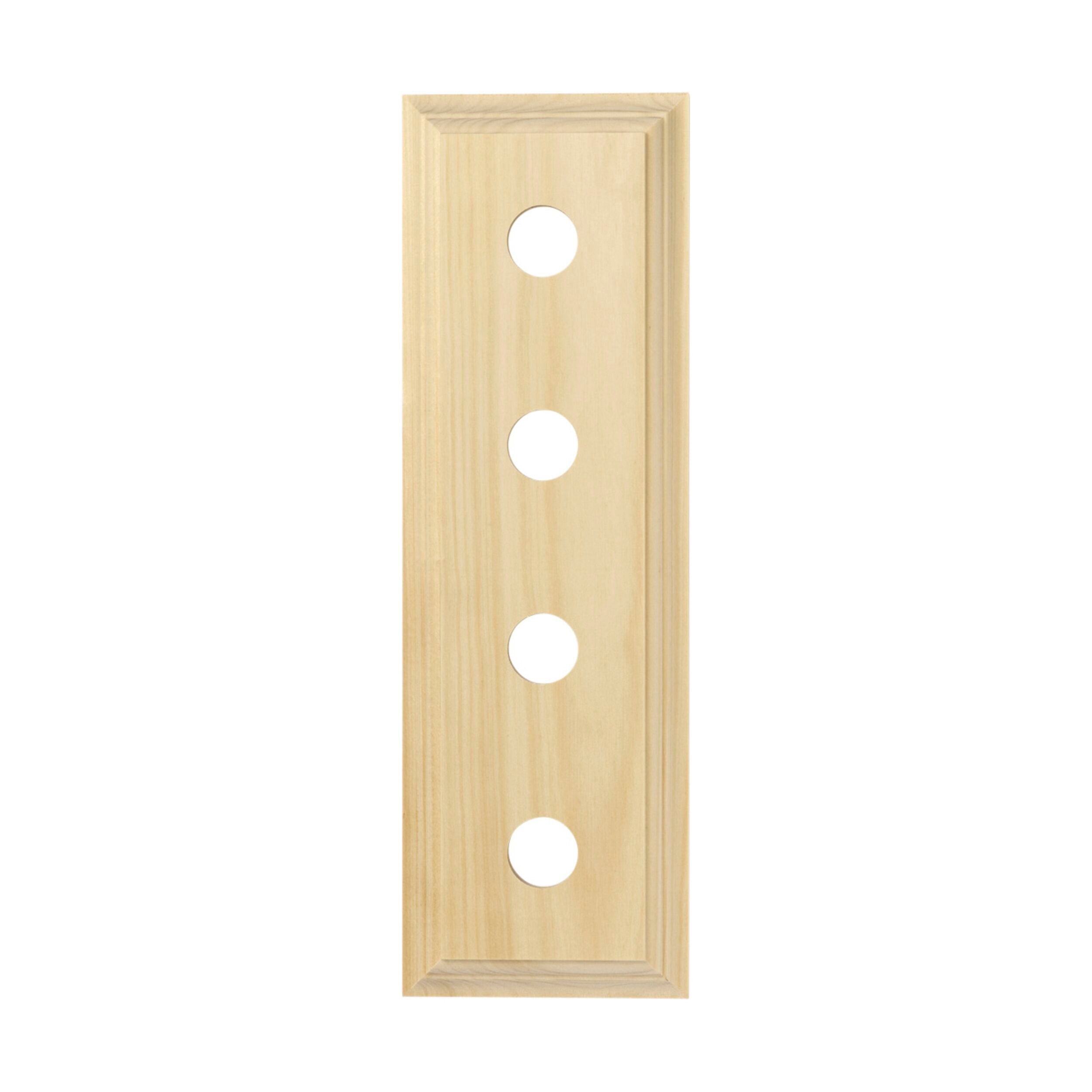 Classic Quad Pine Switch Socket Block 5424 - H90xL280mm for Home and Office Electrical Wiring Projects
