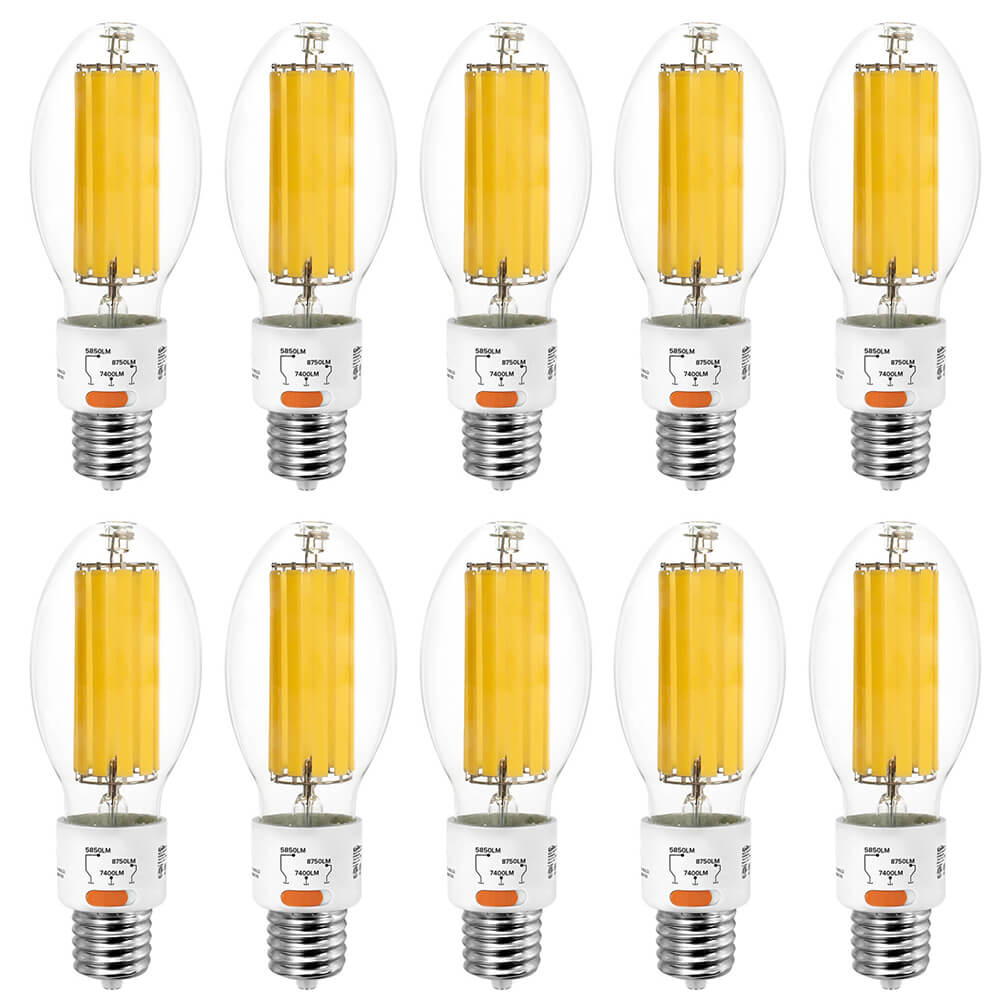 High Lumen LED Filament Bulb - 45W/38W/30W, 8750LM, 5000K Daylight White, 250W HID Equivalent - Energy Saving Retrofit for Garage, Warehouse & Outdoor Lighting