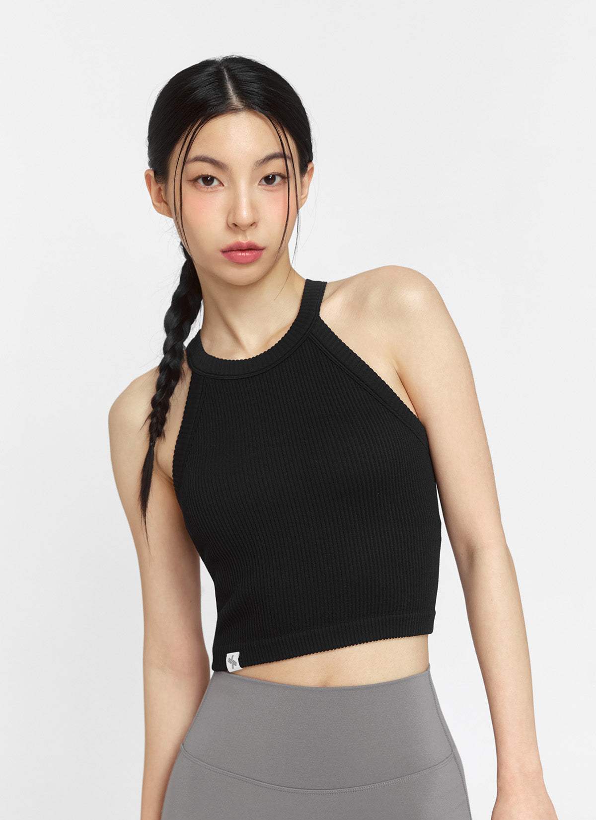 Stylish Ribbed Seamless Halter Neck Crop Top for Women | Trendy Summer Fashion | Perfect for Beach, Party & Casual Outfits