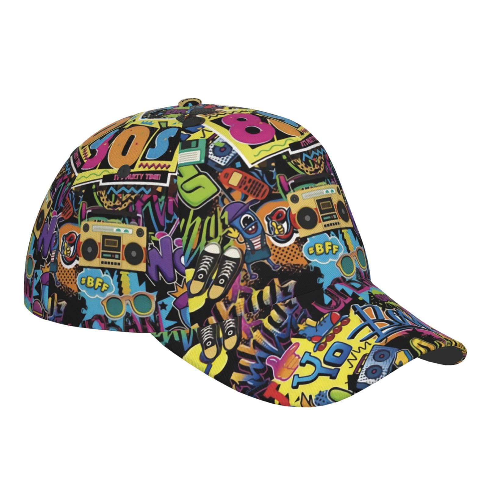 80s 90s Retro Vintage Baseball Cap - Adjustable Unisex Party Hat for Men & Women - Perfect for Halloween Costumes, Themed Parties and Nostalgic Fashion