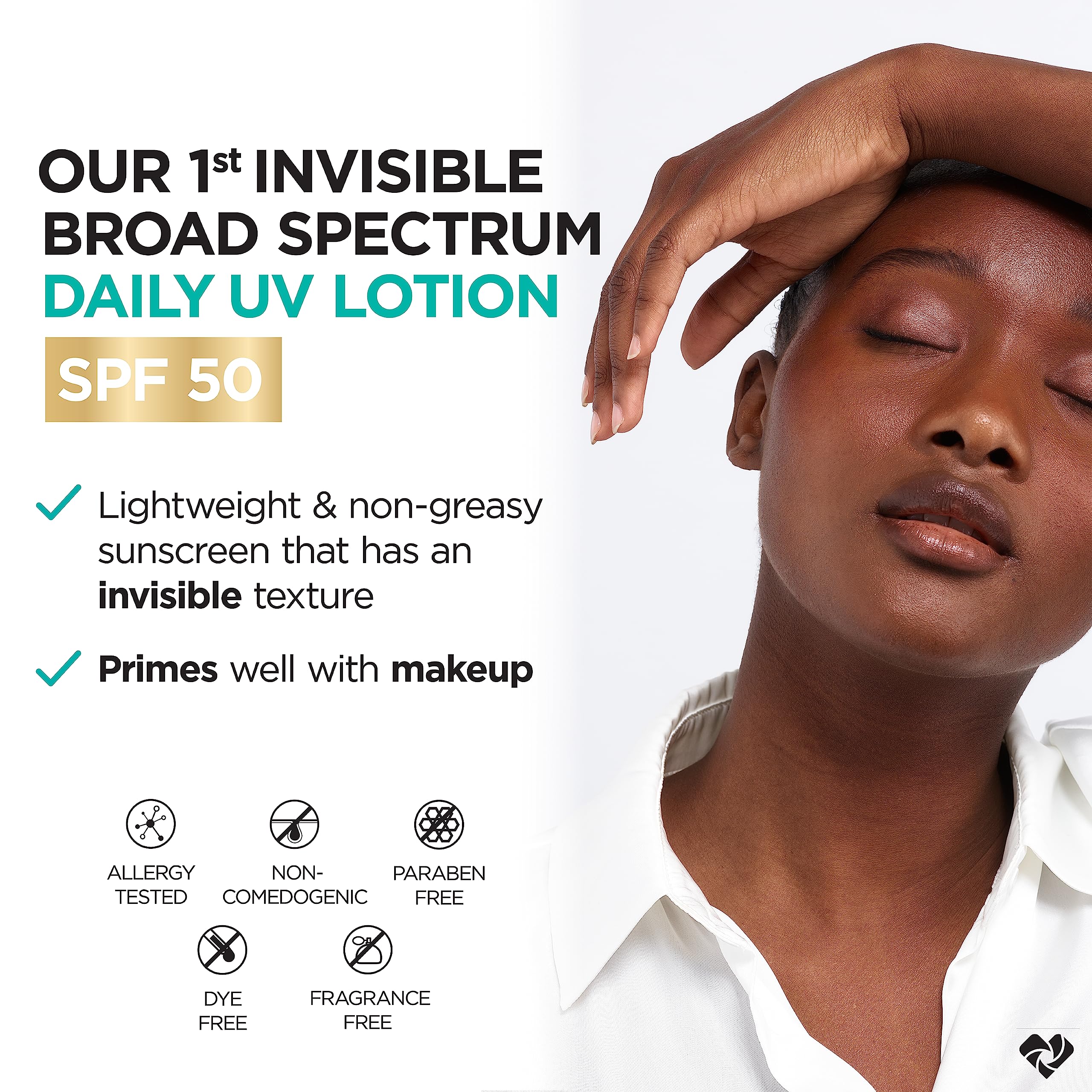 L'Oreal Paris Bright Reveal Niacinamide Dark Spot Serum with SPF 50 - Vitamin C Face Moisturizer for Hyperpigmentation & Uneven Skin Tone - Day & Night Use for Glowing Complexion