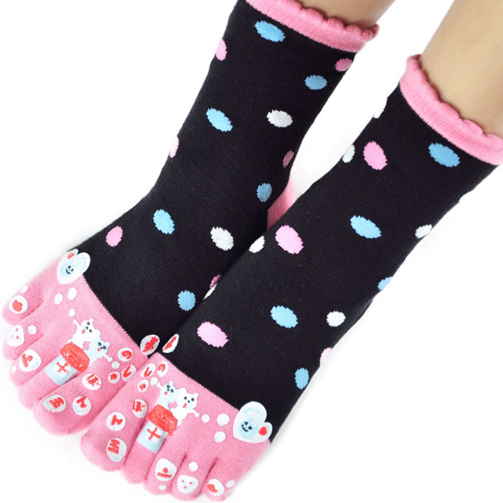 Funky Women's Ankle High Toe Socks - Trendy & Comfortable for Yoga, Running & Casual Wear