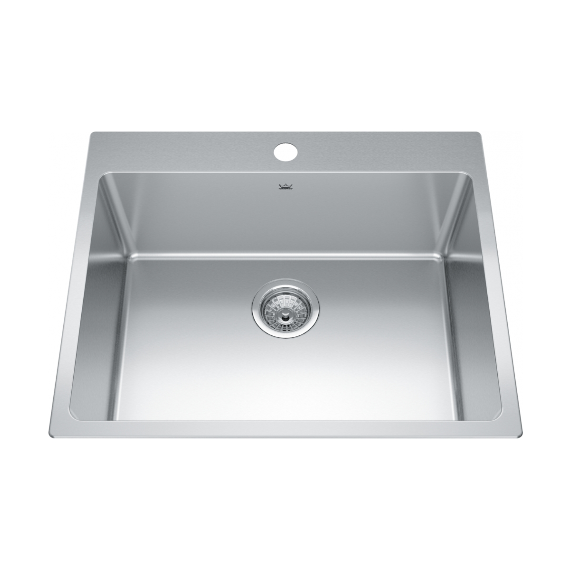 Kindred 25 Brookmore 1-Hole Single Bowl Stainless Steel Kitchen Sink BSL2125 9 1N - Durable & Stylish for Modern Kitchens, Perfect for Cooking & Dishwashing