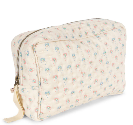 KONGES SLOJD Large Quilted Toiletries Bag - Waterproof Travel Cosmetic Organizer for Women & Men - Perfect for Vacation, Gym, and Business Trips (One Size)