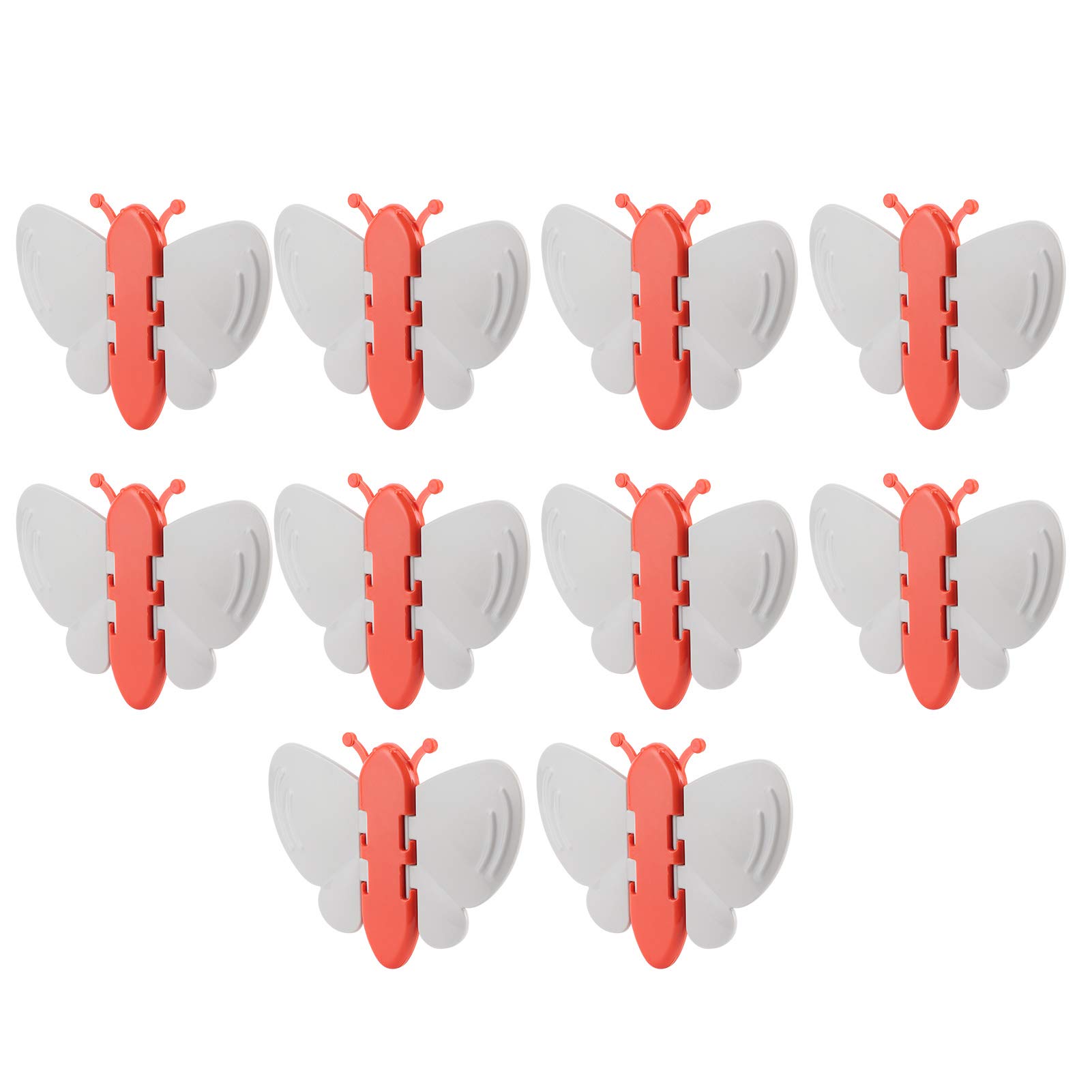 Butterfly Design Sliding Door Window Restrictor - Child Safety Lock with Unique Style (Red, 10-Pack) | Secure Home & Prevent Accidents for Kids & Pets | Ideal for Windows, Glass Doors, and Patio Safety