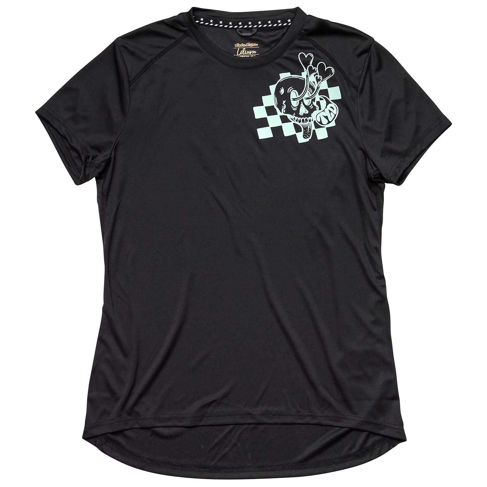Lilium Women's Short Sleeve Jersey Top - Micayla Gatto Watercolor Black Print - Casual Wear for Summer, Beach & Everyday Outfits