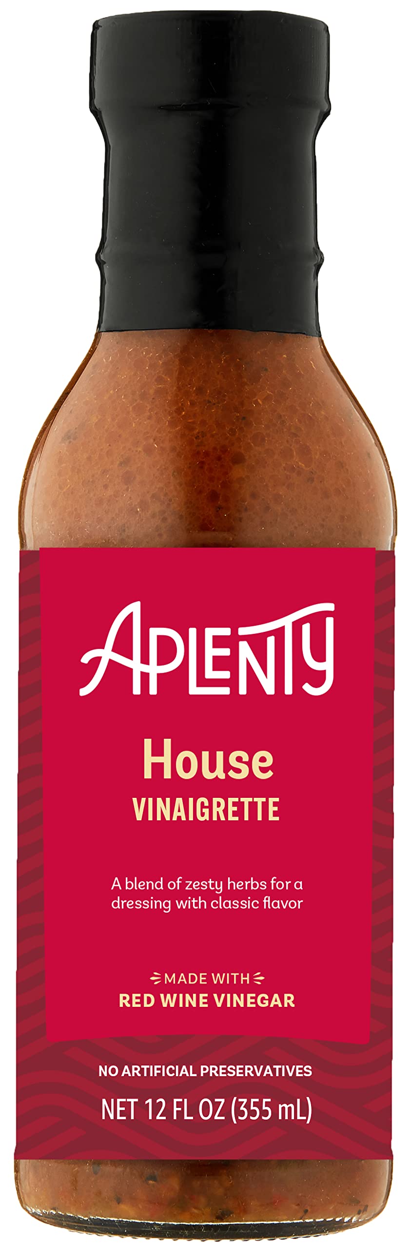Aplenty House Vinaigrette Dressing - 12 Oz Bottle | Premium Salad Dressing for Healthy Eating | Perfect for Salads, Marinades & Dipping | Amazon Brand