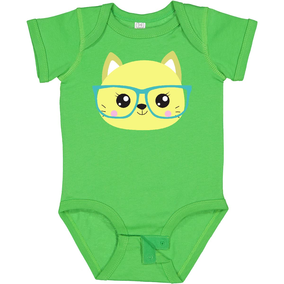 Hipster Cat Bodysuit - Cute Kitten with Glasses for Baby Outfits
