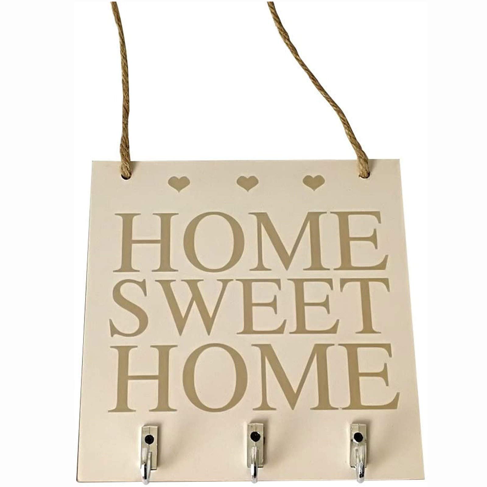 Antique White Wooden Wall Hook Decor - Heavy Duty Hanging Hanger for Home & Outdoor Use - Perfect for String Lights, Keys, Coats & Decorative Plaques