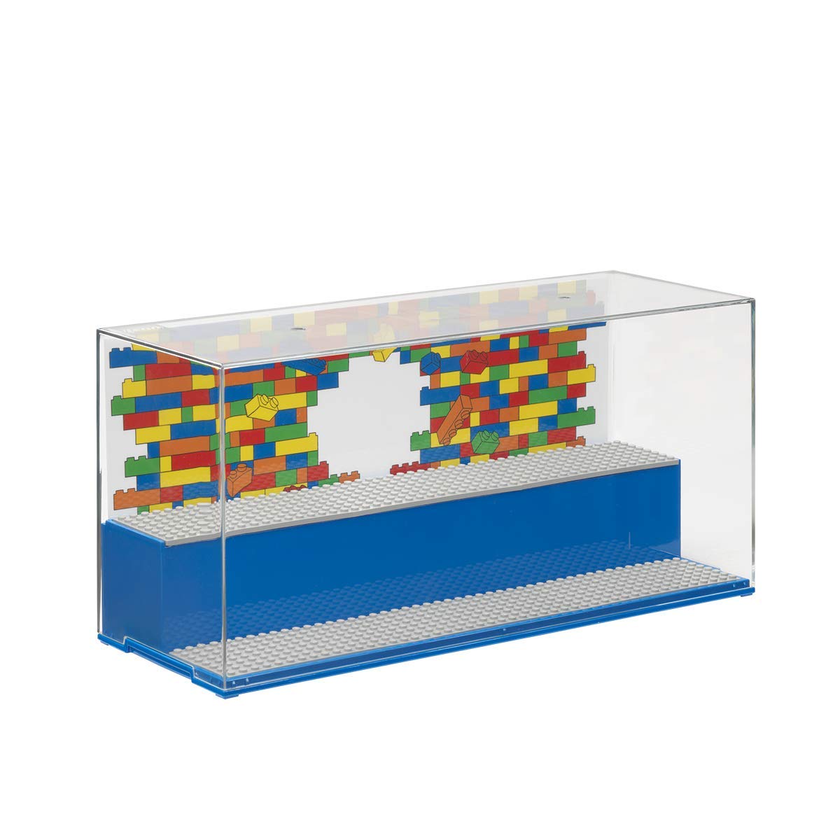 Lego Play & Display Case with Baseplates - Blue for Kids & Adults