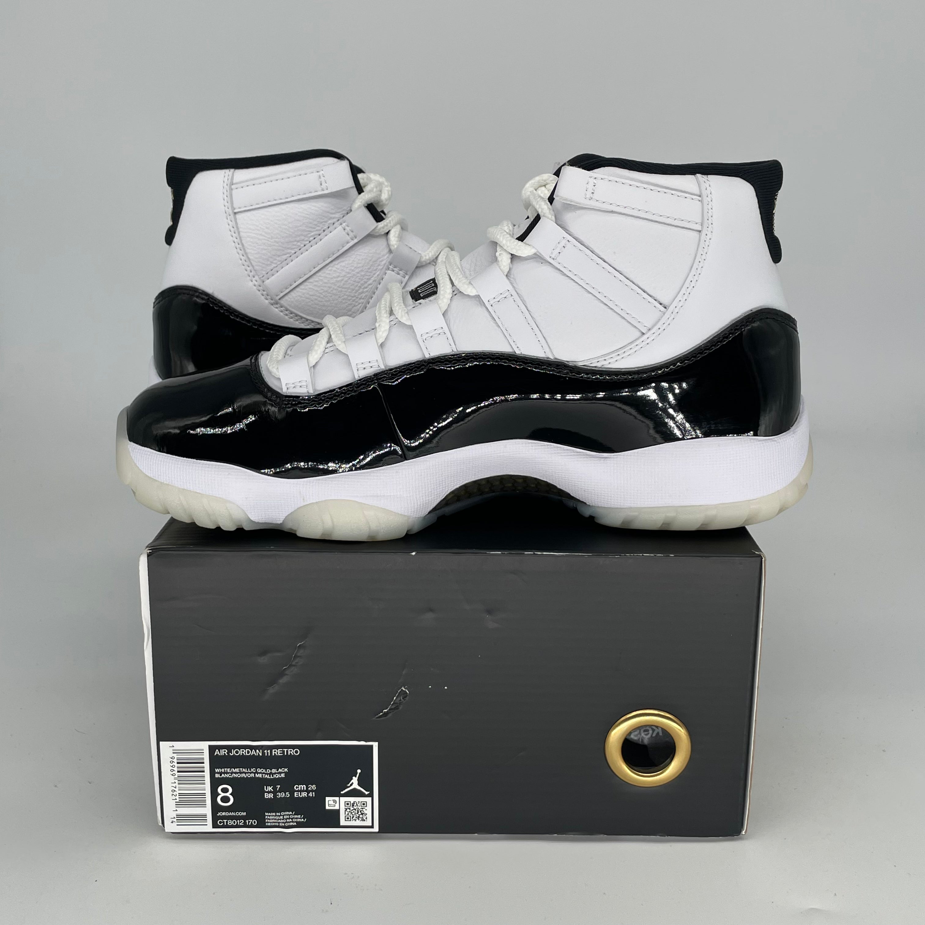 AIR JORDAN 11 DMP GRATITUDE Basketball Shoes - Men's Size 8/Women's Size 9.5 (CT8012-170) - Perfect for Court Play & Sneaker Collecting