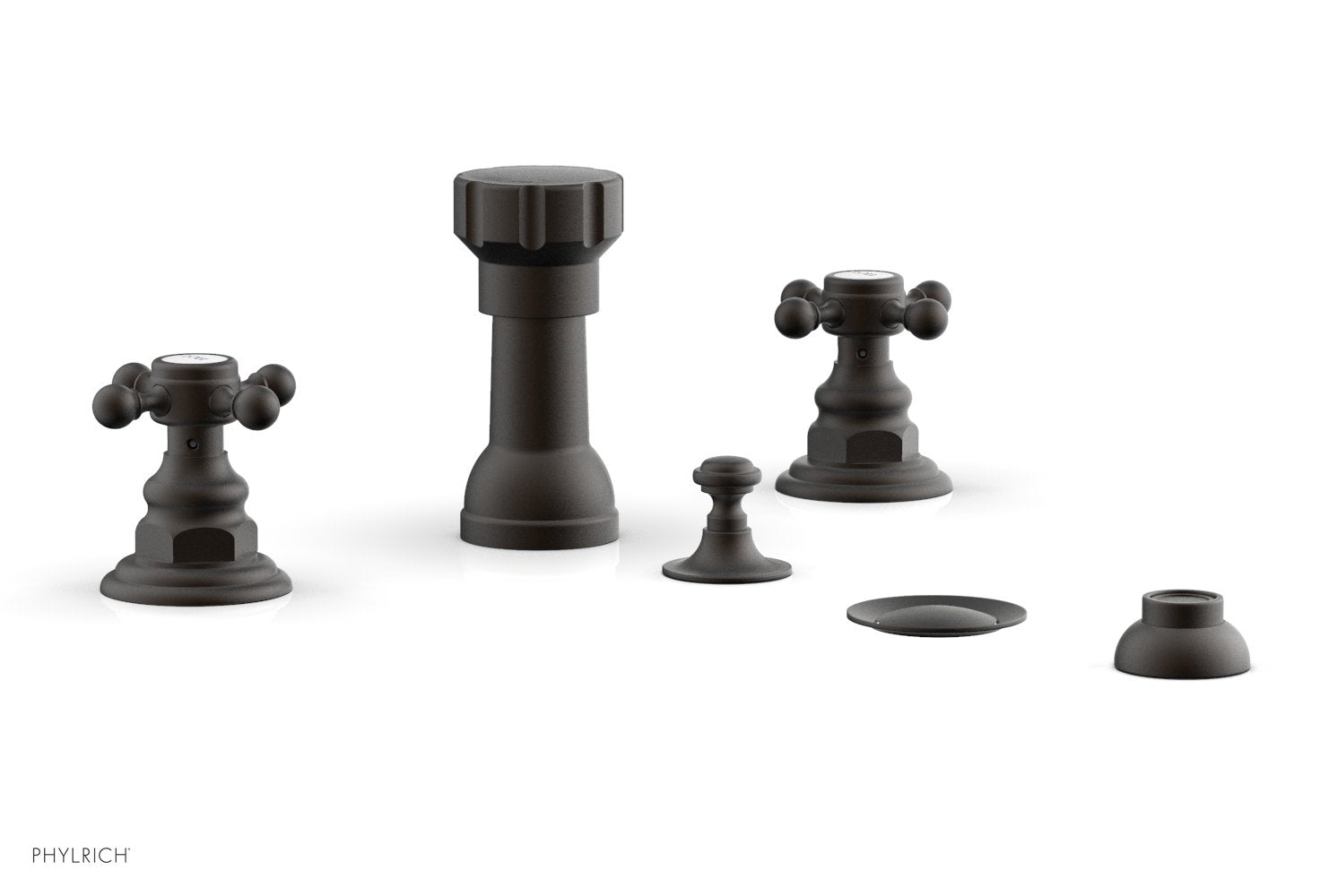 HENRI 4-Hole Bidet Faucet Set with Cross Handles - 161 60 - Perfect for Modern Bathroom Renovation & Hygienic Toilet Upgrades