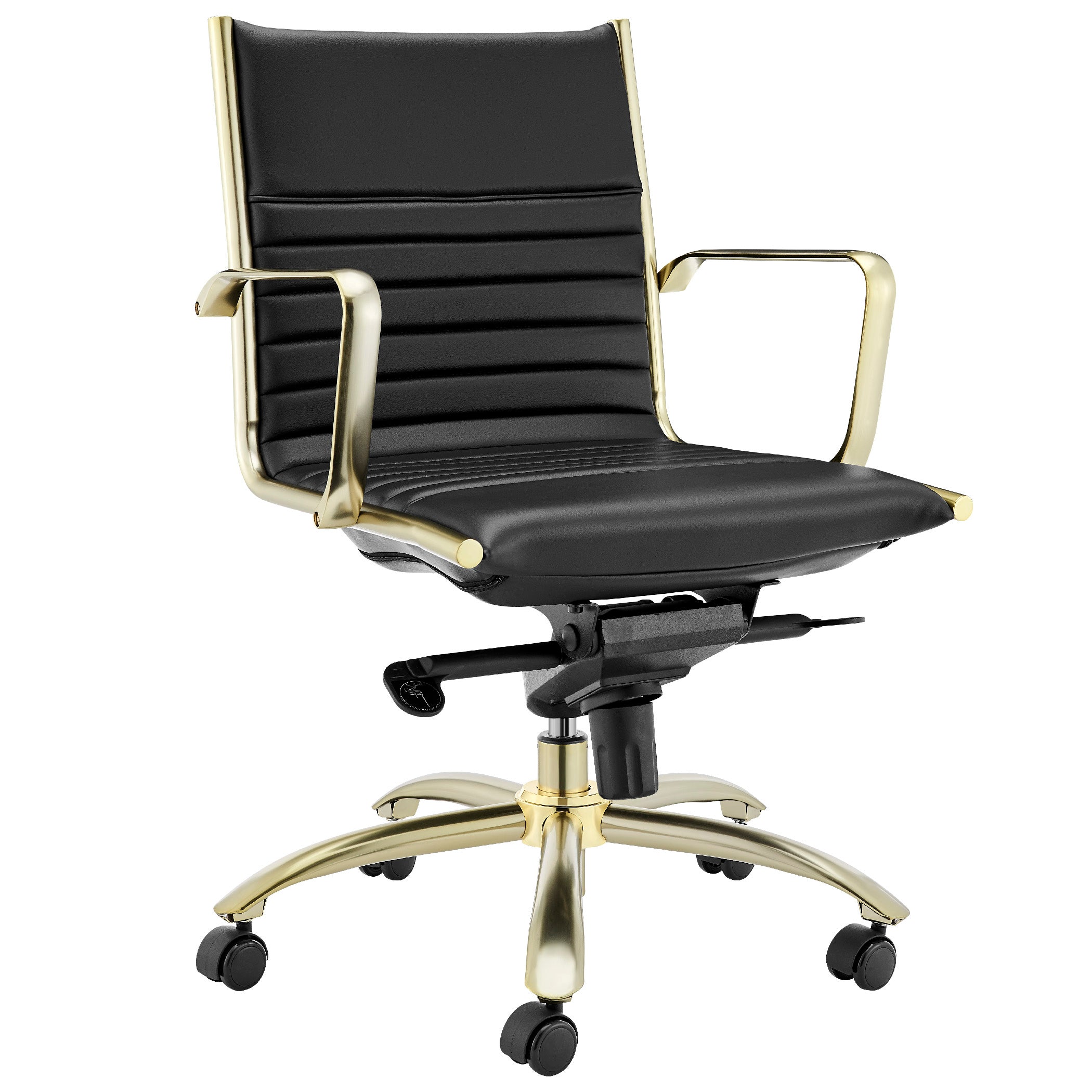 Dirk Low Back Office Chair with Chromed Steel Base - Ergonomic Mesh Desk Chair for Home & Office Workspaces - Perfect for Long Hours of Computer Work, Gaming, and Study Sessions