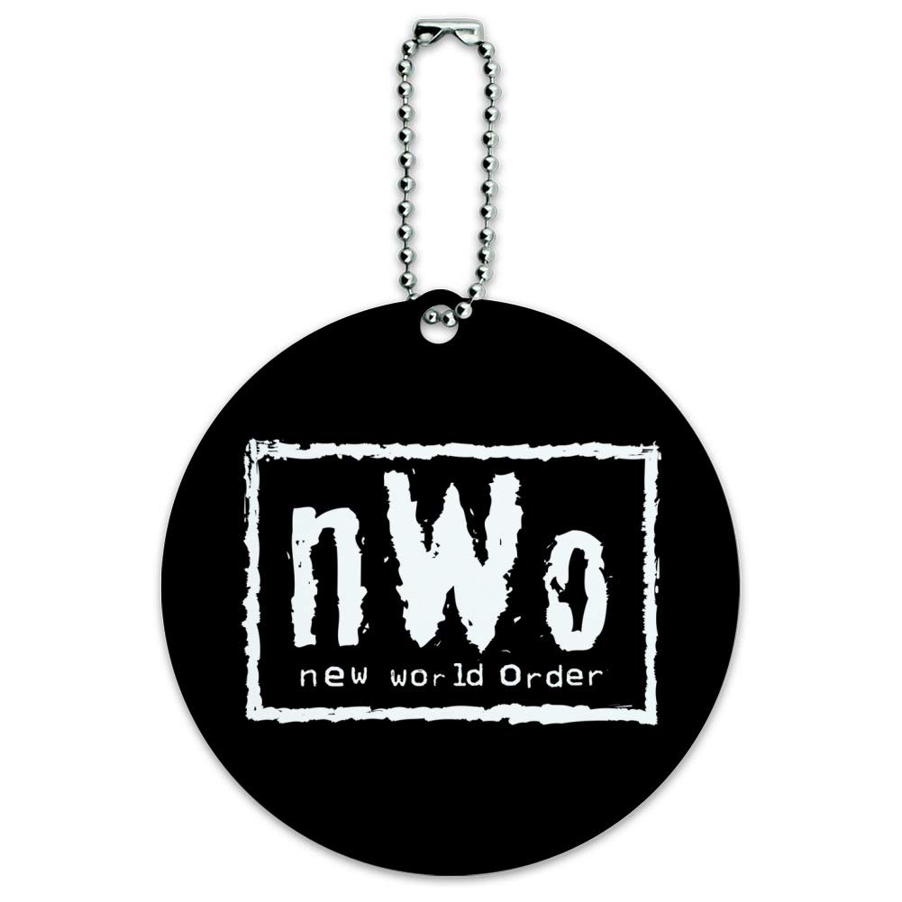 WWE NOW Logo Round Luggage ID Tag - Durable Suitcase Name Tag for Carry-On Bags - Perfect for Travel, Business Trips & Vacation Identification