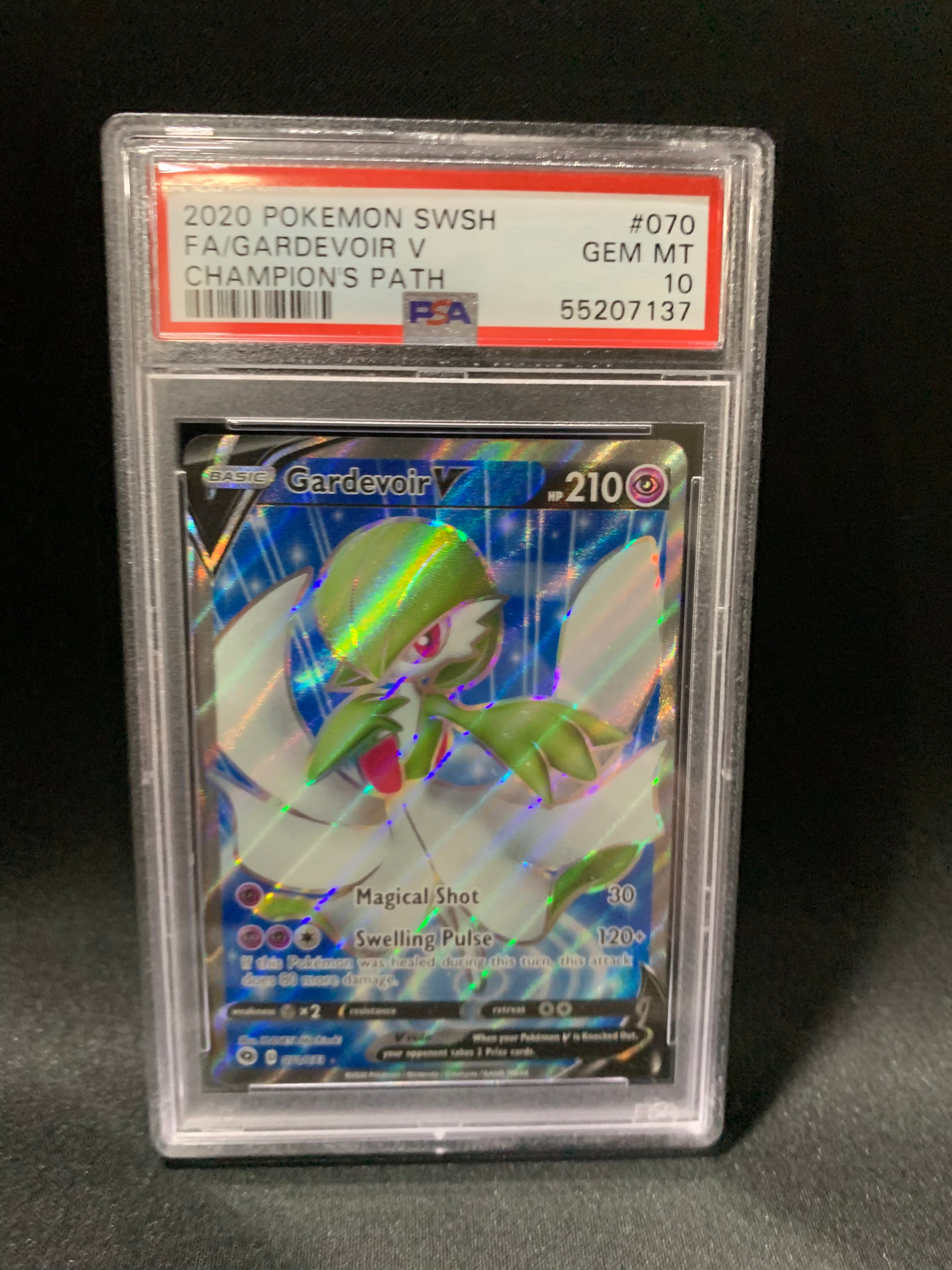 2020 Pokemon Sword & Shield Champion's Path FA/Gardevoir V #70 PSA GEM MT 10 - Rare Trading Card for Collectors & Competitive Play